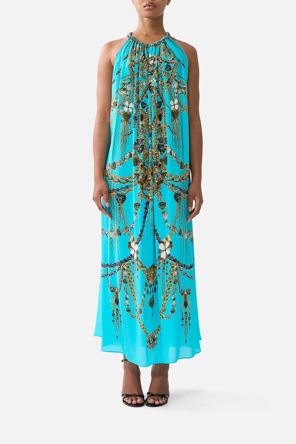 DRAWSTRING DRESS TOTEMS AND TREASURES sold by Camilla