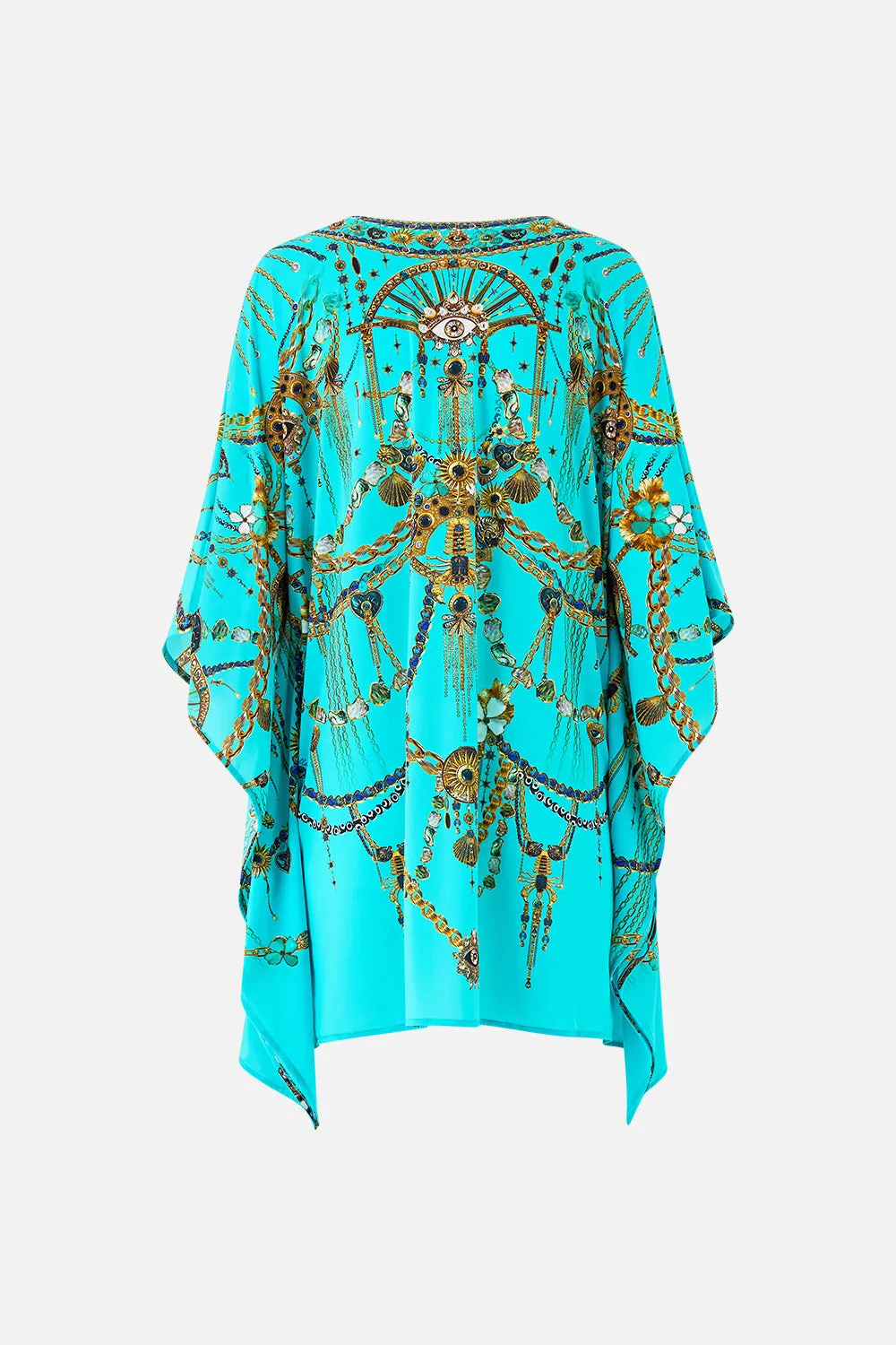 SHORT V NECK KAFTAN WITH RING FRONT TRIM TOTEMS AND TREASURES sold by Camilla product image thumbnail 2
