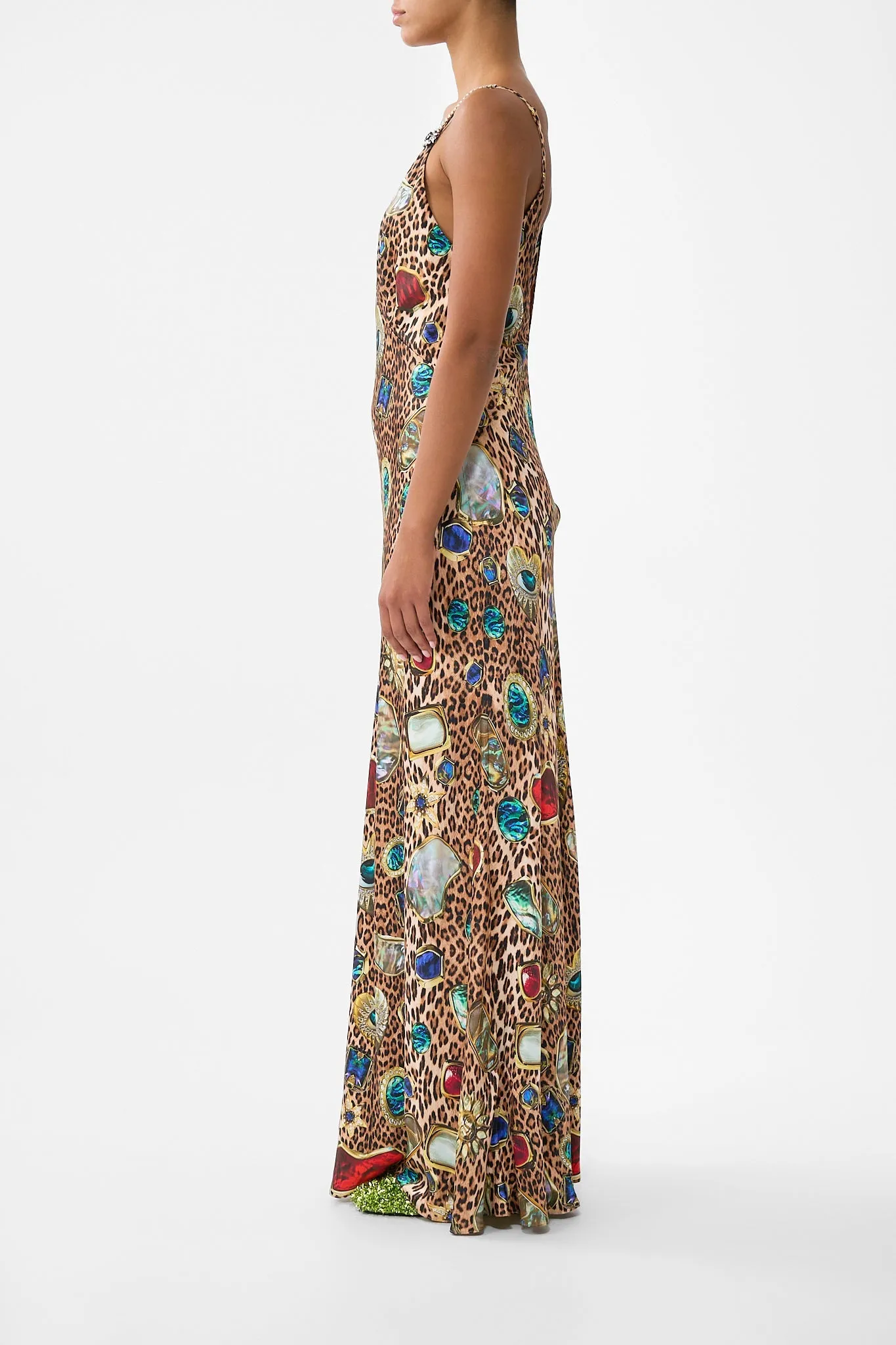 V-NECK FULL LENGTH BIAS SLIP DRESS NAZAR NIRVANA sold by Camilla product image thumbnail 4