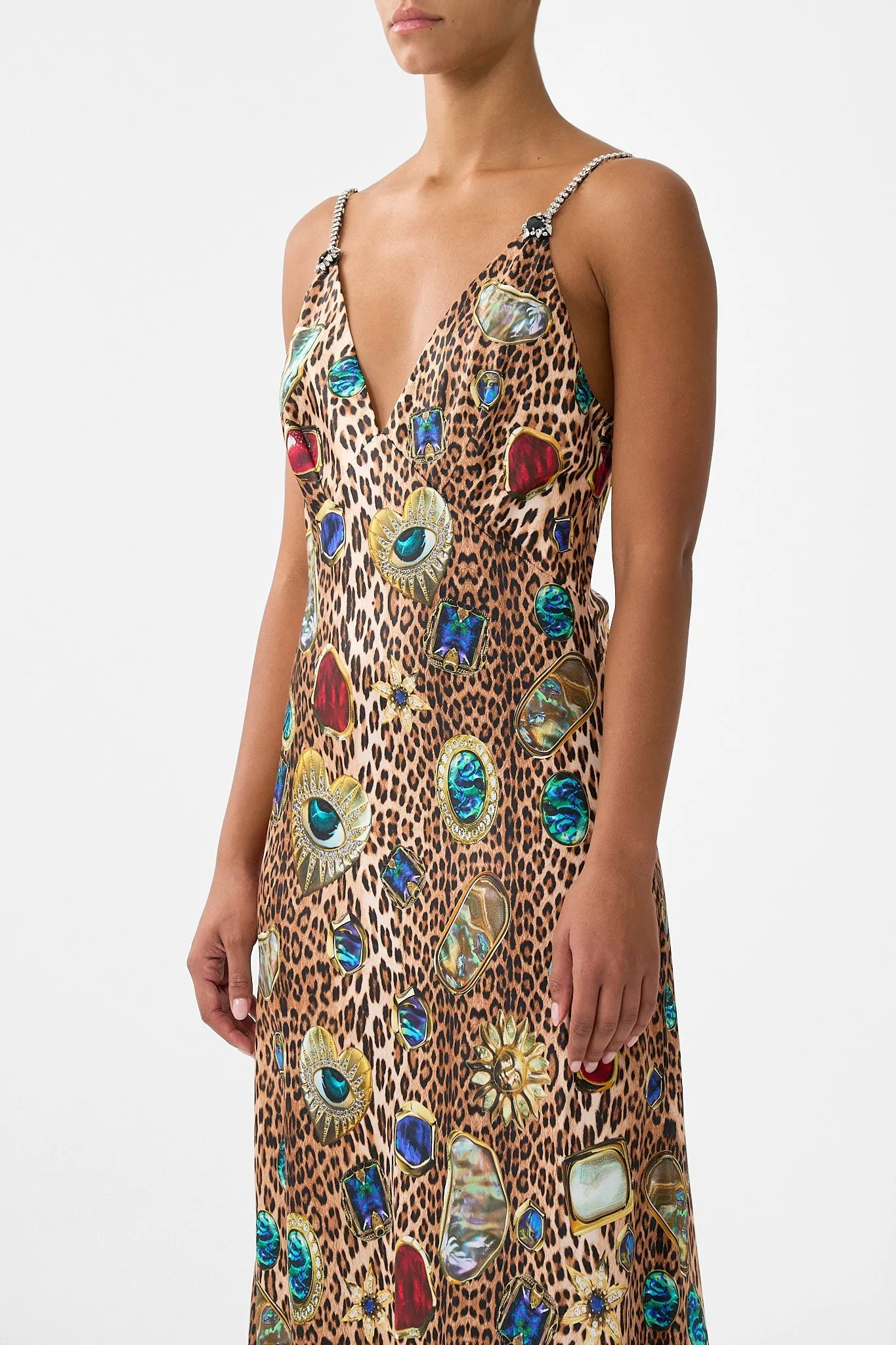 V-NECK FULL LENGTH BIAS SLIP DRESS NAZAR NIRVANA sold by Camilla product image thumbnail 5