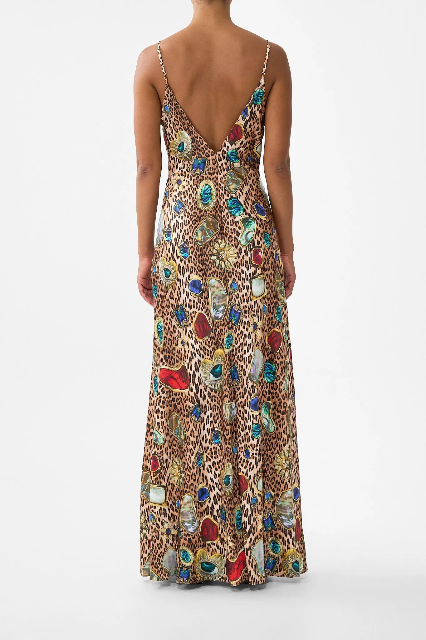 V-NECK FULL LENGTH BIAS SLIP DRESS NAZAR NIRVANA sold by Camilla product image thumbnail 2