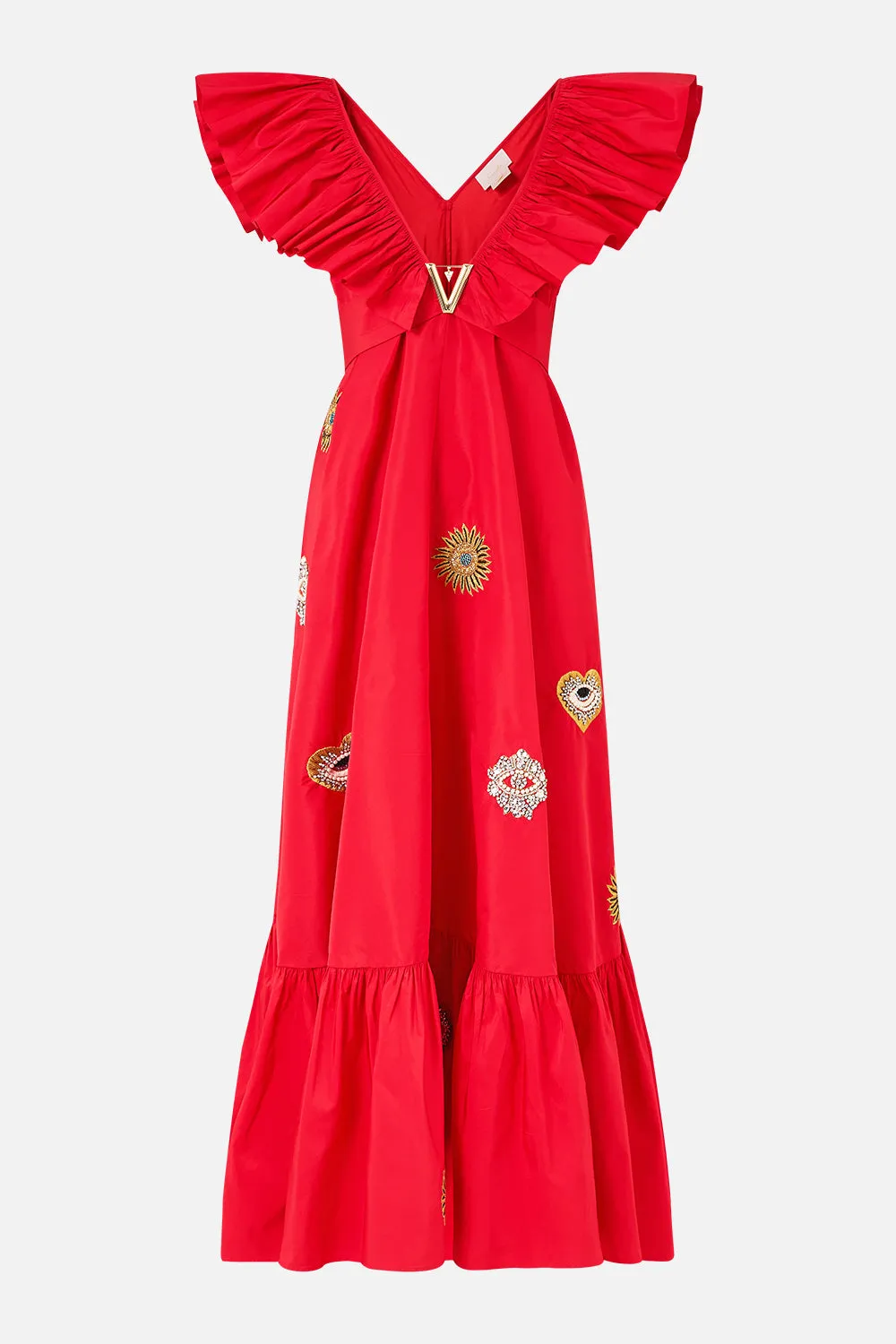 FRILL NECK DRESS WITH HARDWARE NAZAR NIRVANA sold by Camilla product image thumbnail 3