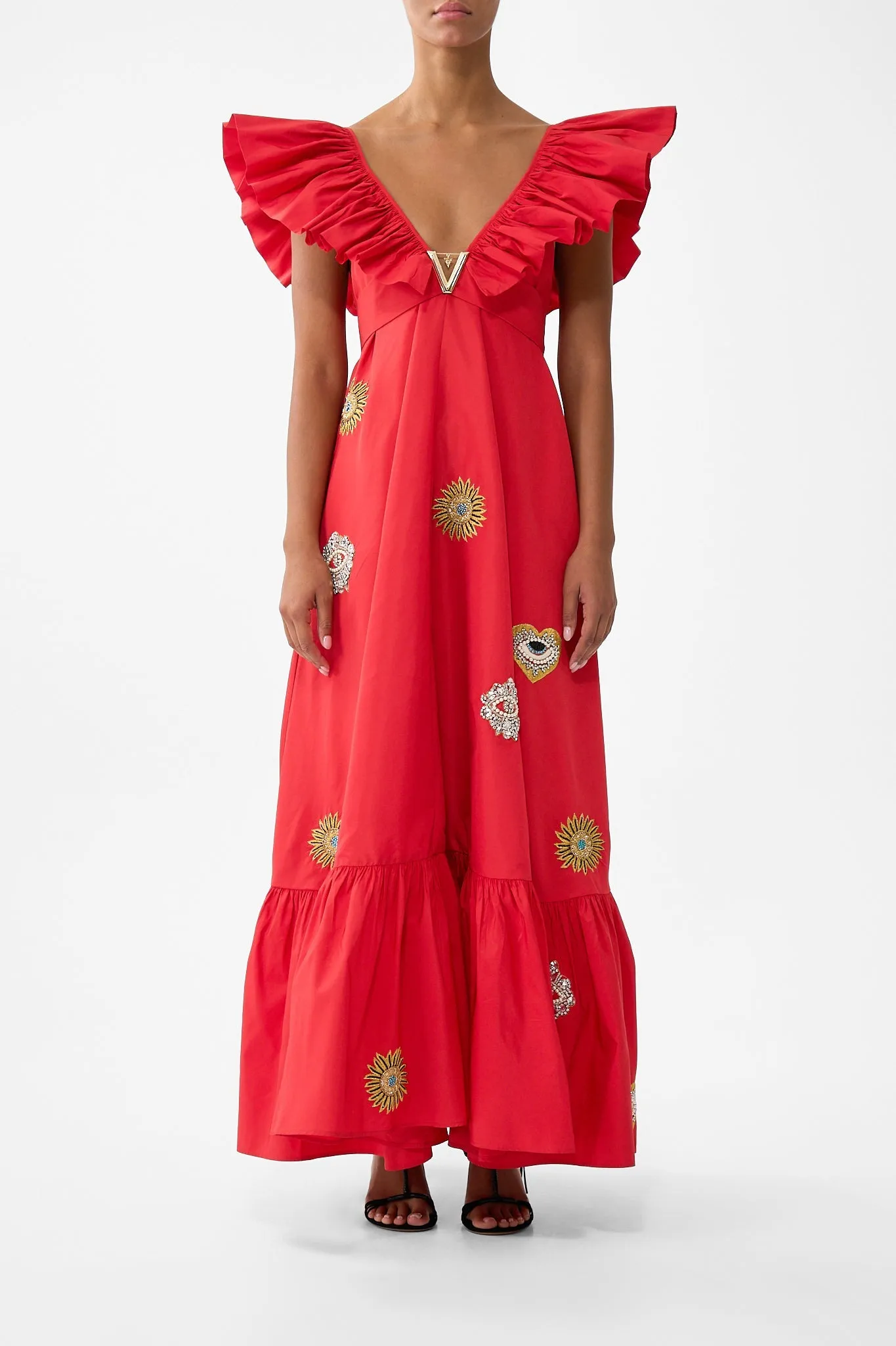 FRILL NECK DRESS WITH HARDWARE NAZAR NIRVANA sold by Camilla