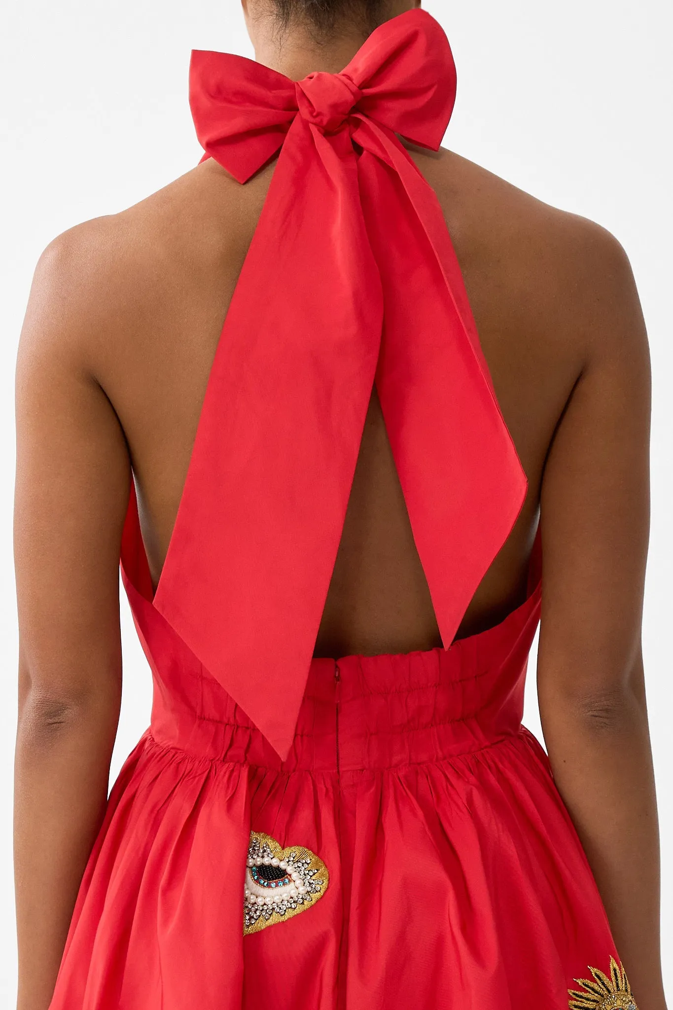 RUFFLE HEM HALTER SHORT DRESS NAZAR NIRVANA sold by Camilla product image thumbnail 5