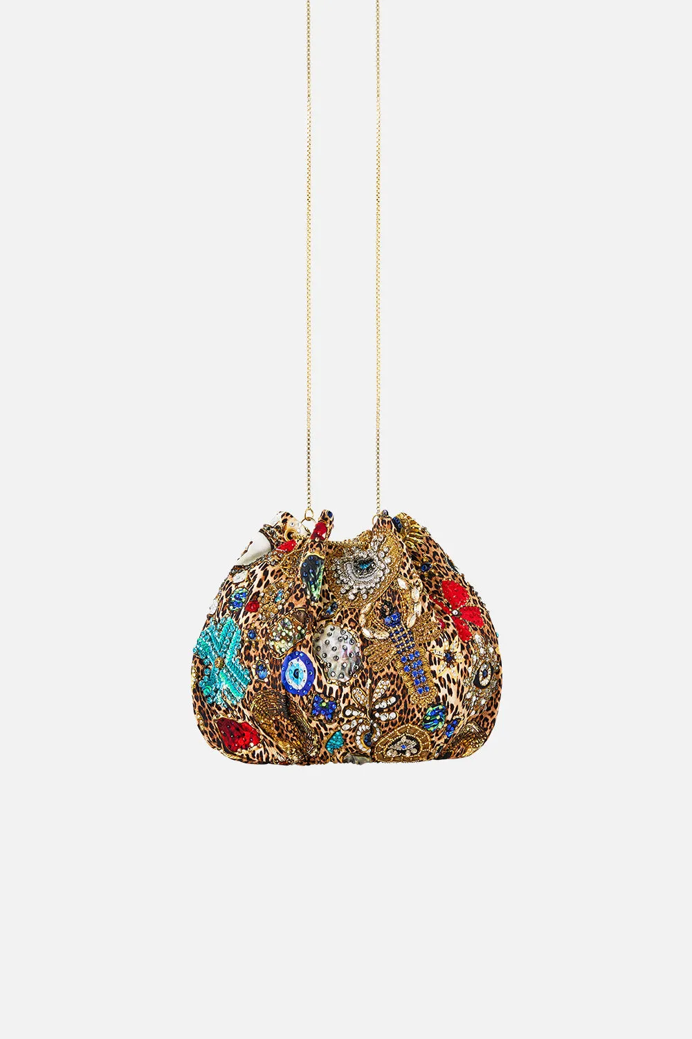 DRAWSTRING POUCH BAG WITH CHAIN STRAP NAZAR NIRVANA sold by Camilla product image thumbnail 2