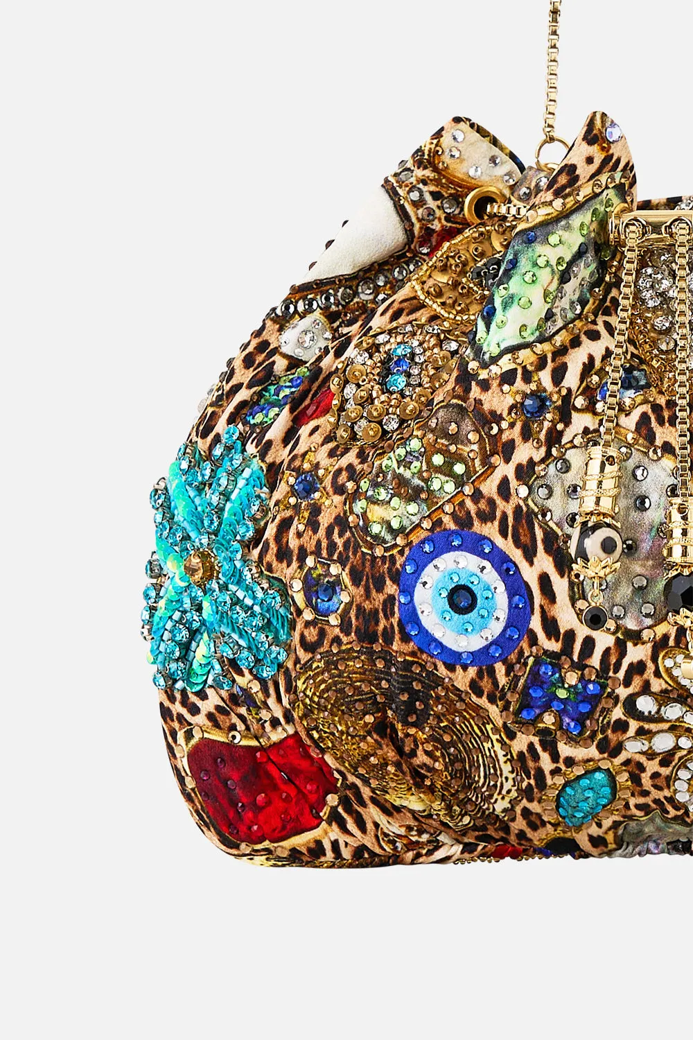 DRAWSTRING POUCH BAG WITH CHAIN STRAP NAZAR NIRVANA sold by Camilla product image thumbnail 3