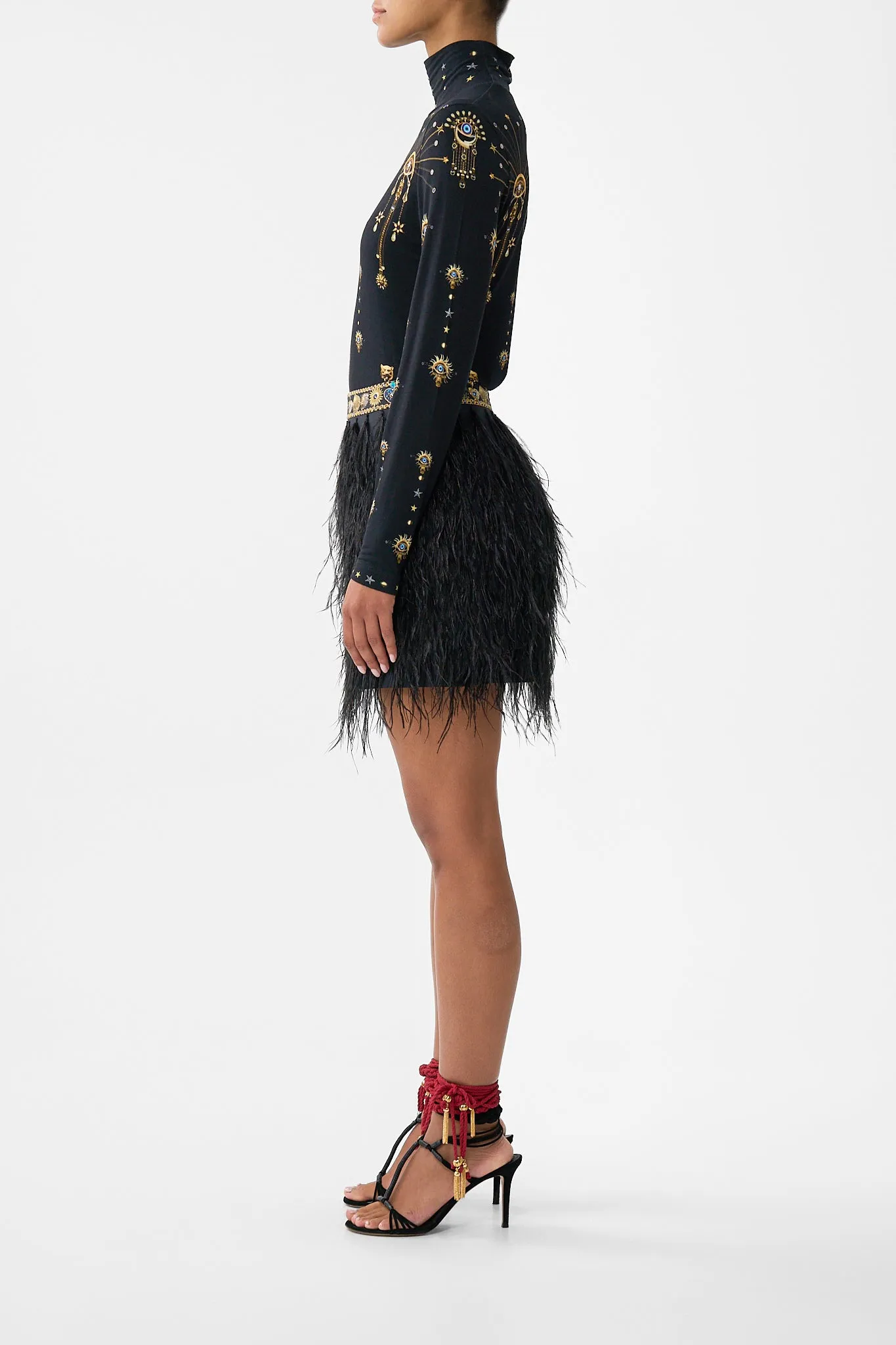 FEATHER MINI SKIRT AMULETS AND ALCHEMY sold by Camilla product image thumbnail 3