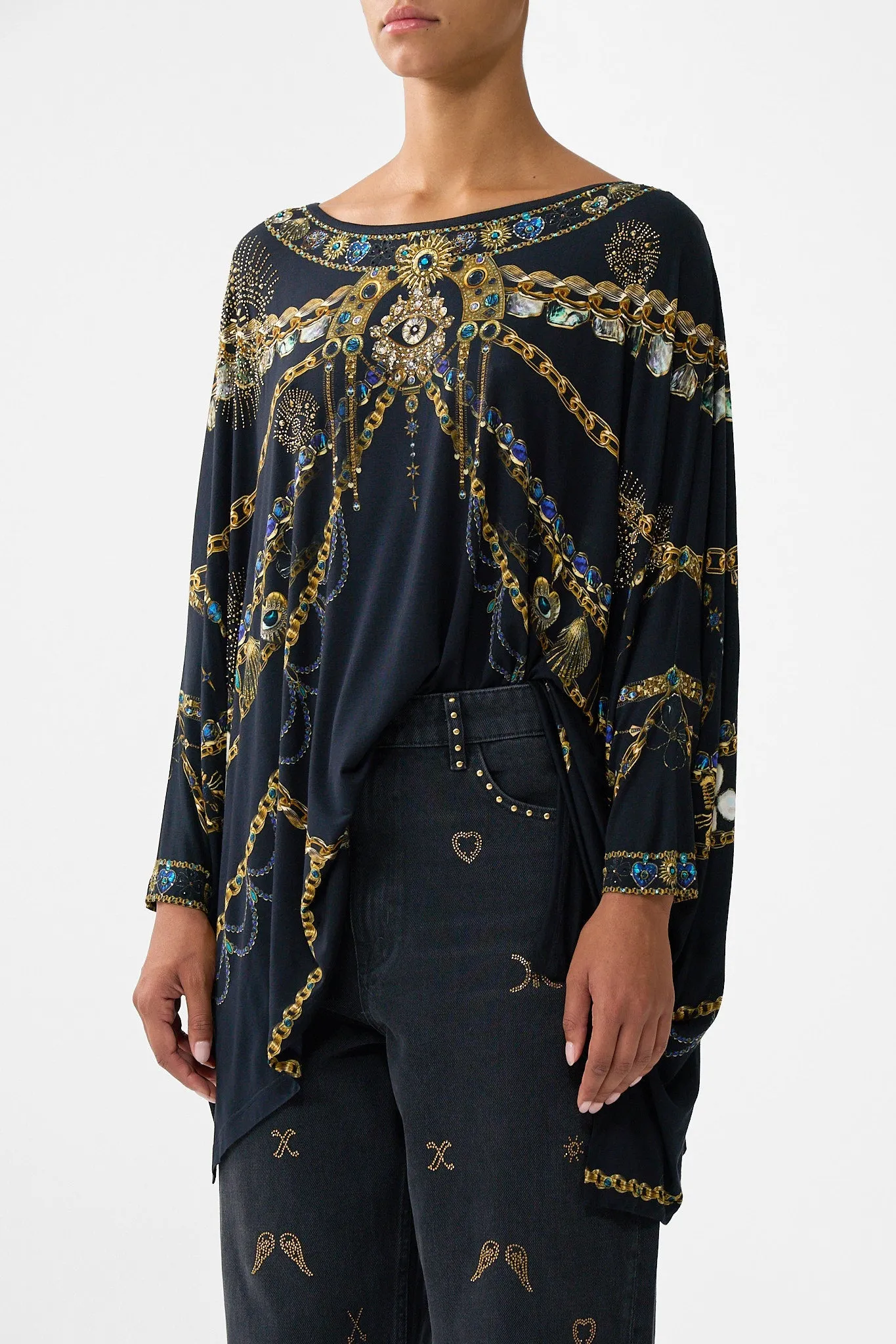 SCOOP NECK SLOUCH TEE AMULETS AND ALCHEMY sold by Camilla product image thumbnail 4