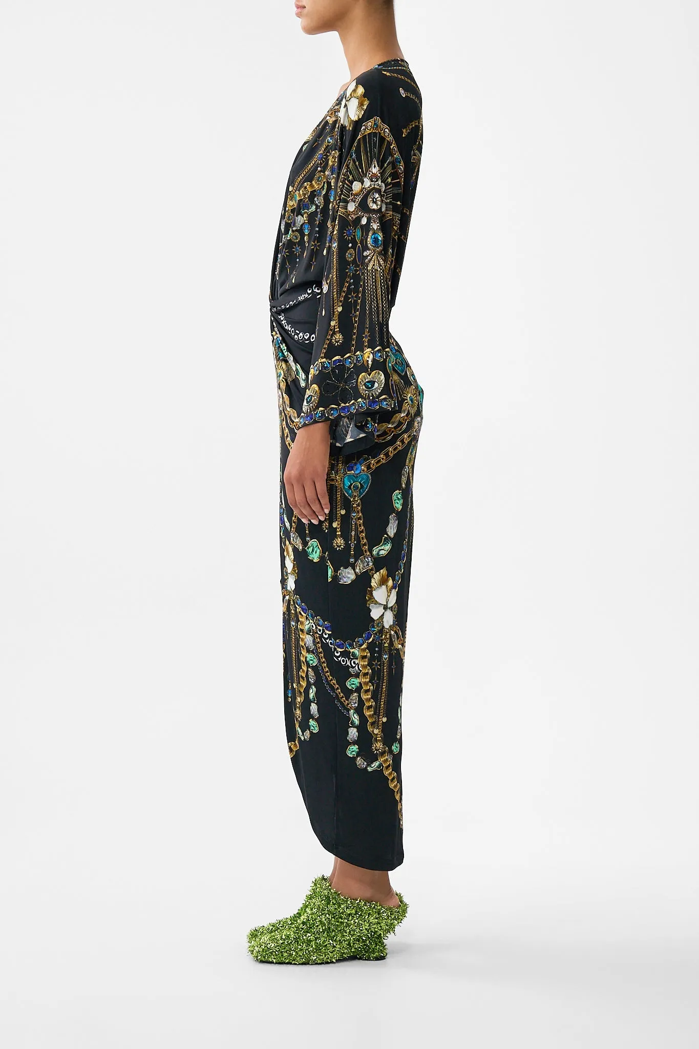 LONG SPLIT FRONT TWIST DRESS AMULETS AND ALCHEMY sold by Camilla product image thumbnail 3