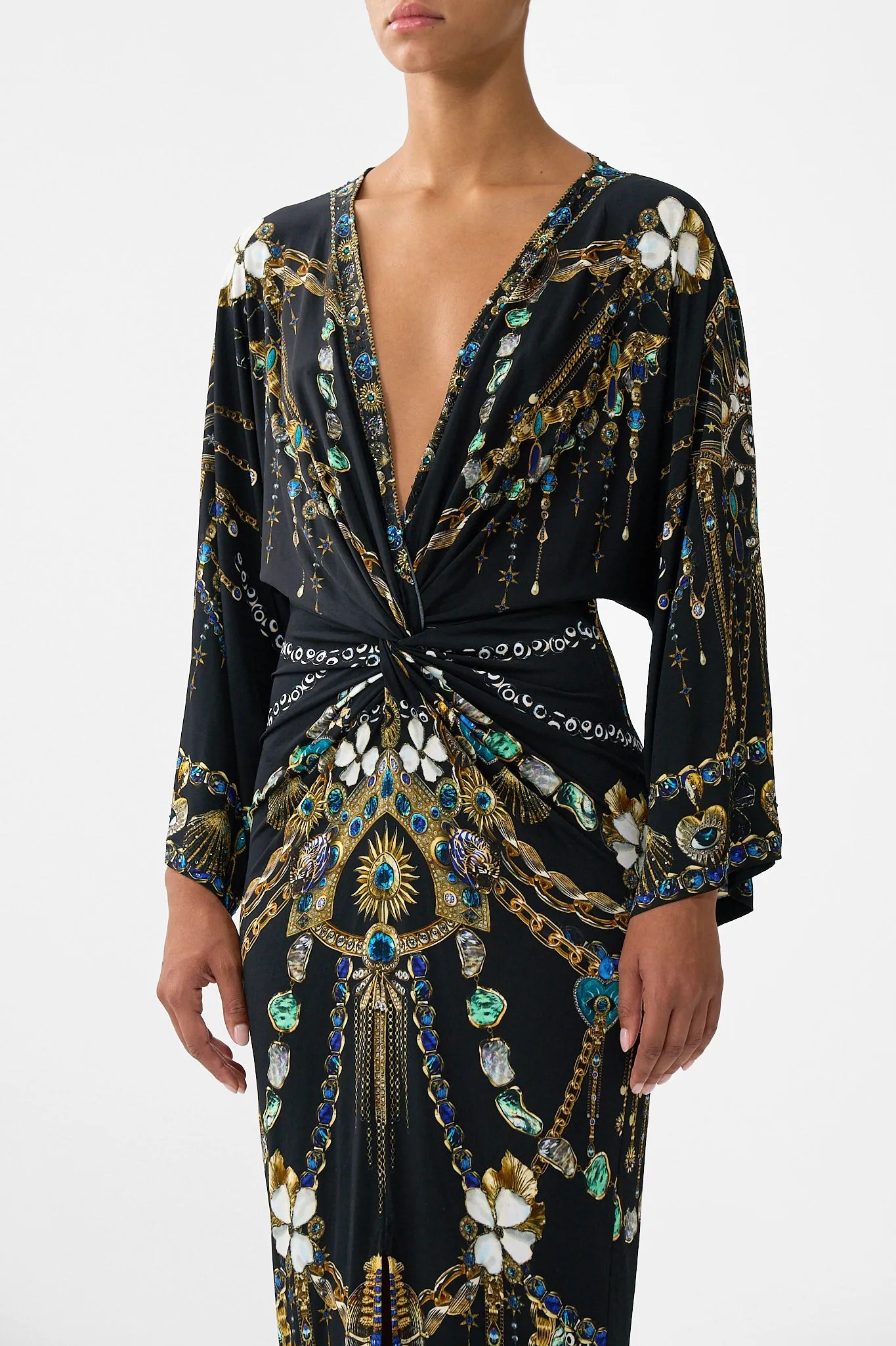 LONG SPLIT FRONT TWIST DRESS AMULETS AND ALCHEMY sold by Camilla product image thumbnail 4