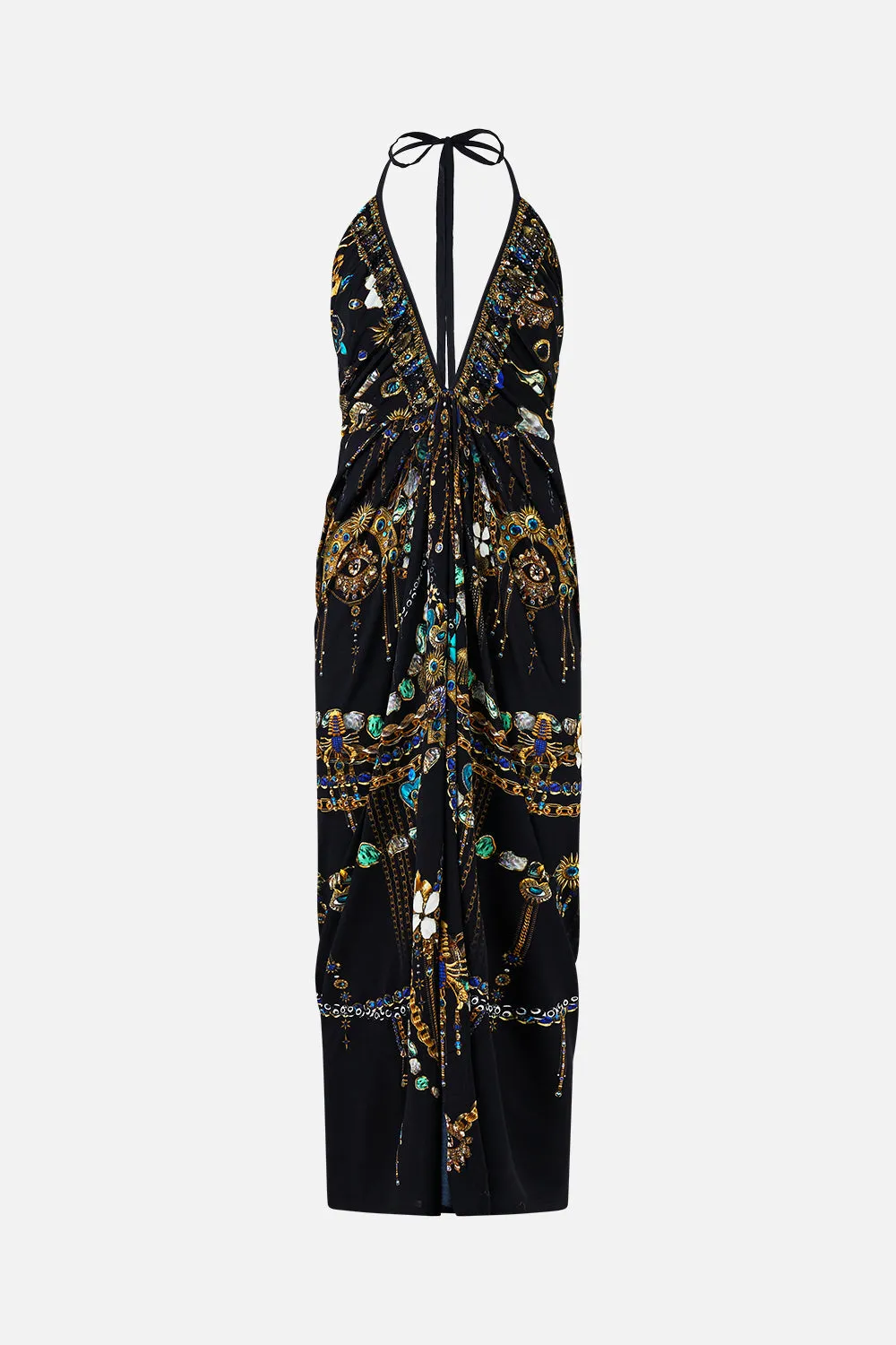 V NECK GATHERED JERSEY DRESS AMULETS AND ALCHEMY sold by Camilla product image thumbnail 3