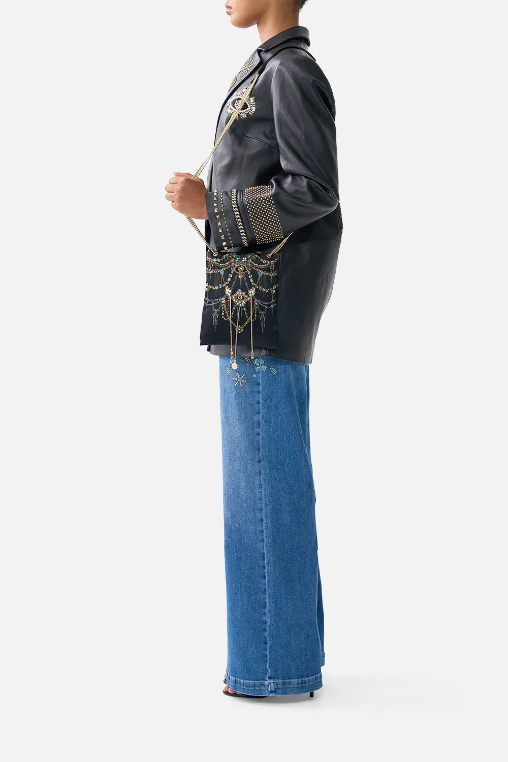 NORTH SOUTH DRAWSTRING BAG WITH CHAIN STRAP AMULETS AND ALCHEMY sold by Camilla product image thumbnail 4