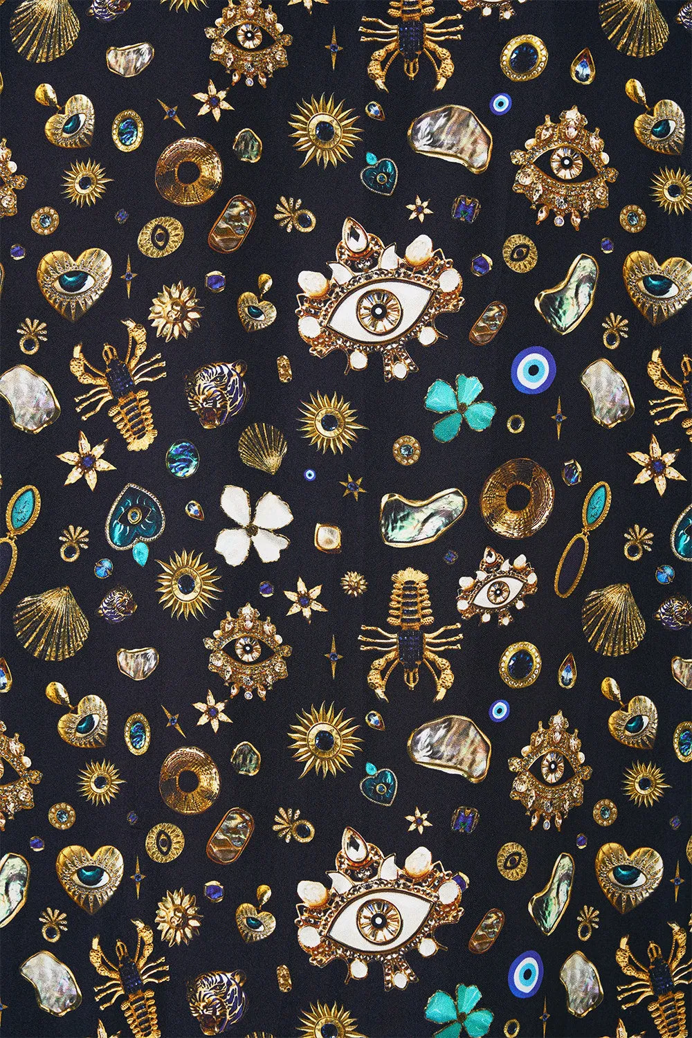 LONG SLEEVE CAMP COLLARED SHIRT AMULETS AND ALCHEMY sold by Camilla product image thumbnail 3