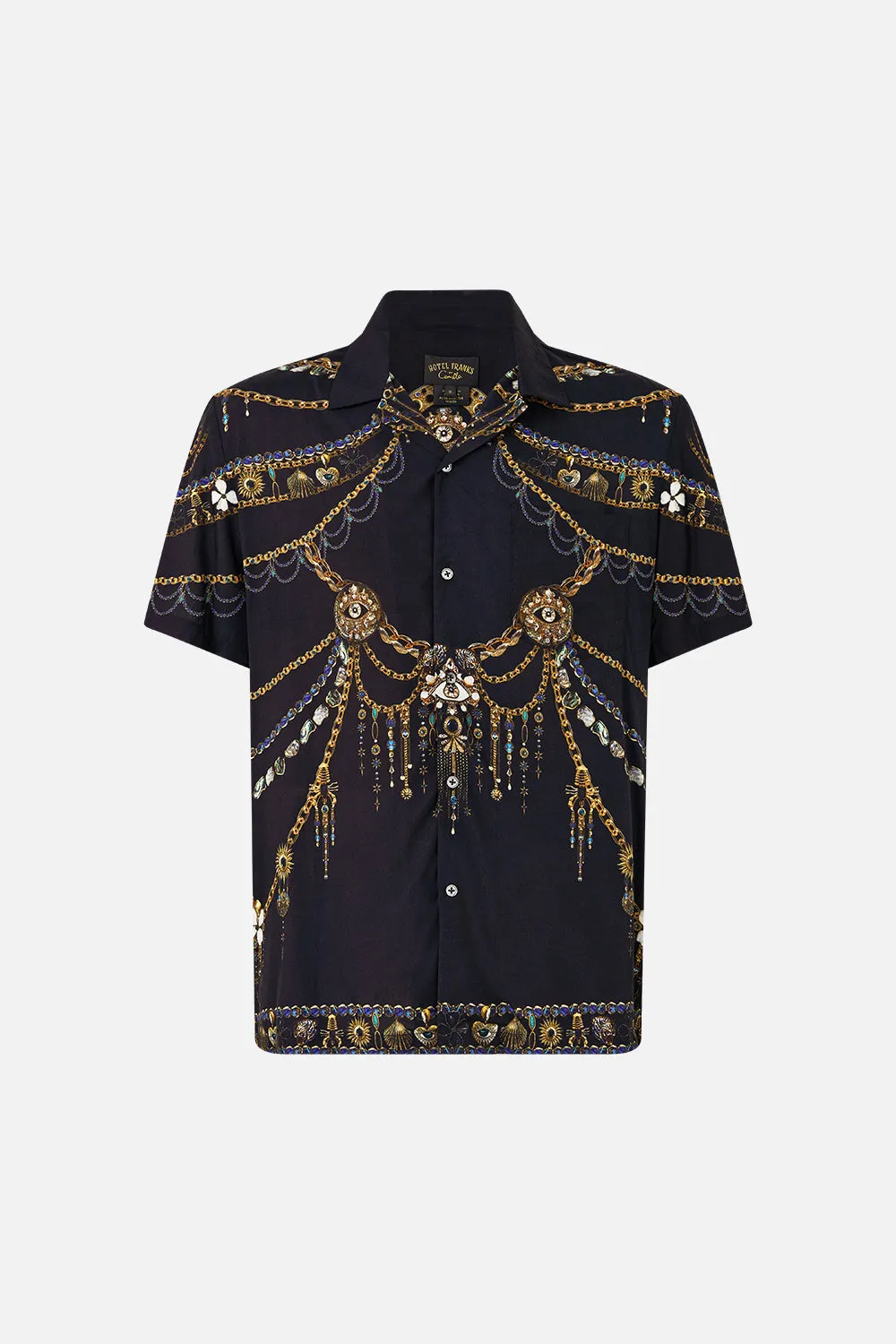 SHORT SLEEVE CAMP COLLARED SHIRT AMULETS AND ALCHEMY sold by Camilla