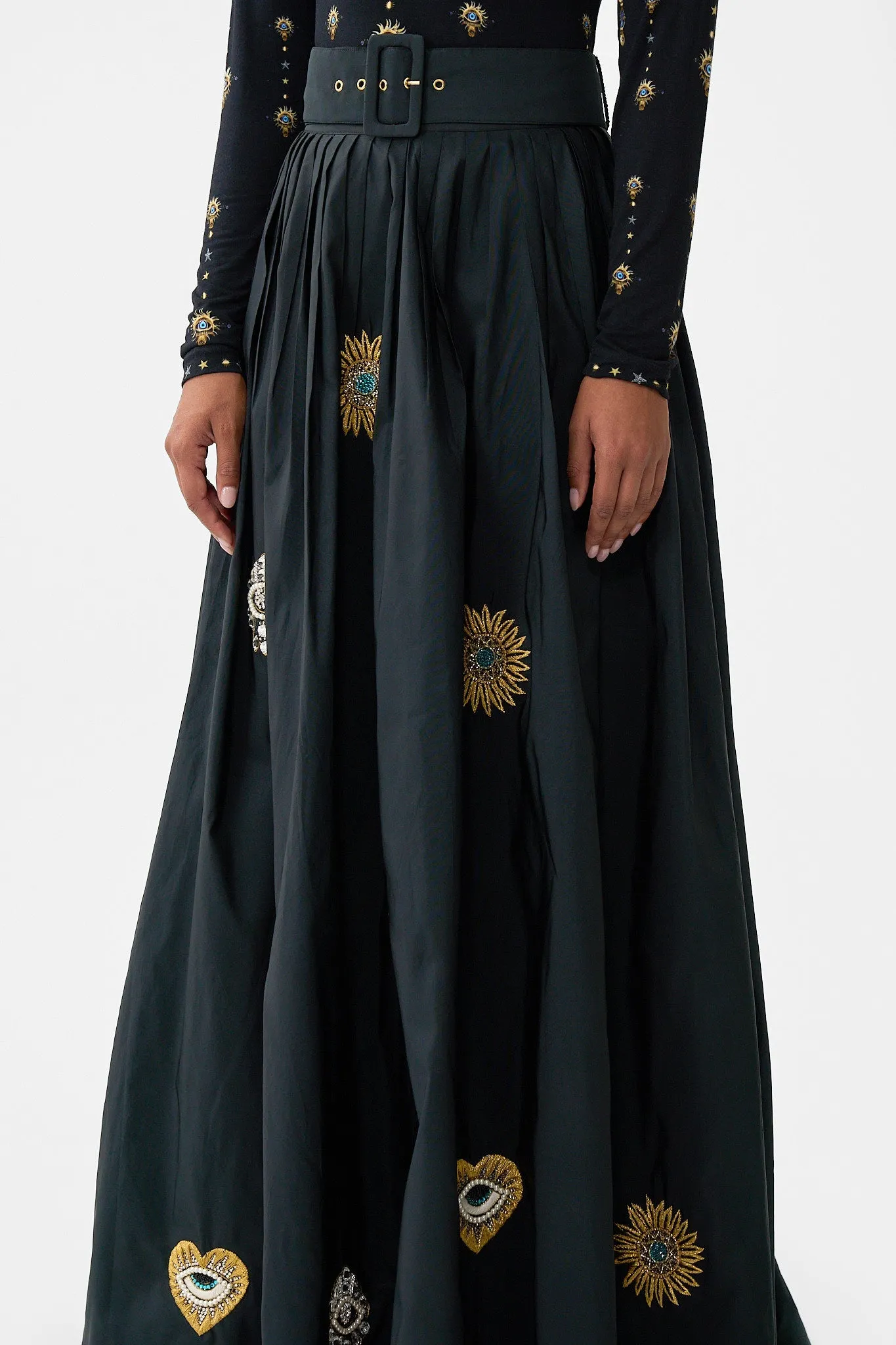 BELTED TAFFETA MAXI SKIRT AMULETS AND ALCHEMY sold by Camilla product image thumbnail 4