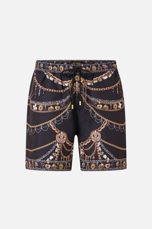 MID LENGTH BOARDSHORT WITH ELASTIC WAIST AMULETS AND ALCHEMY sold by Camilla