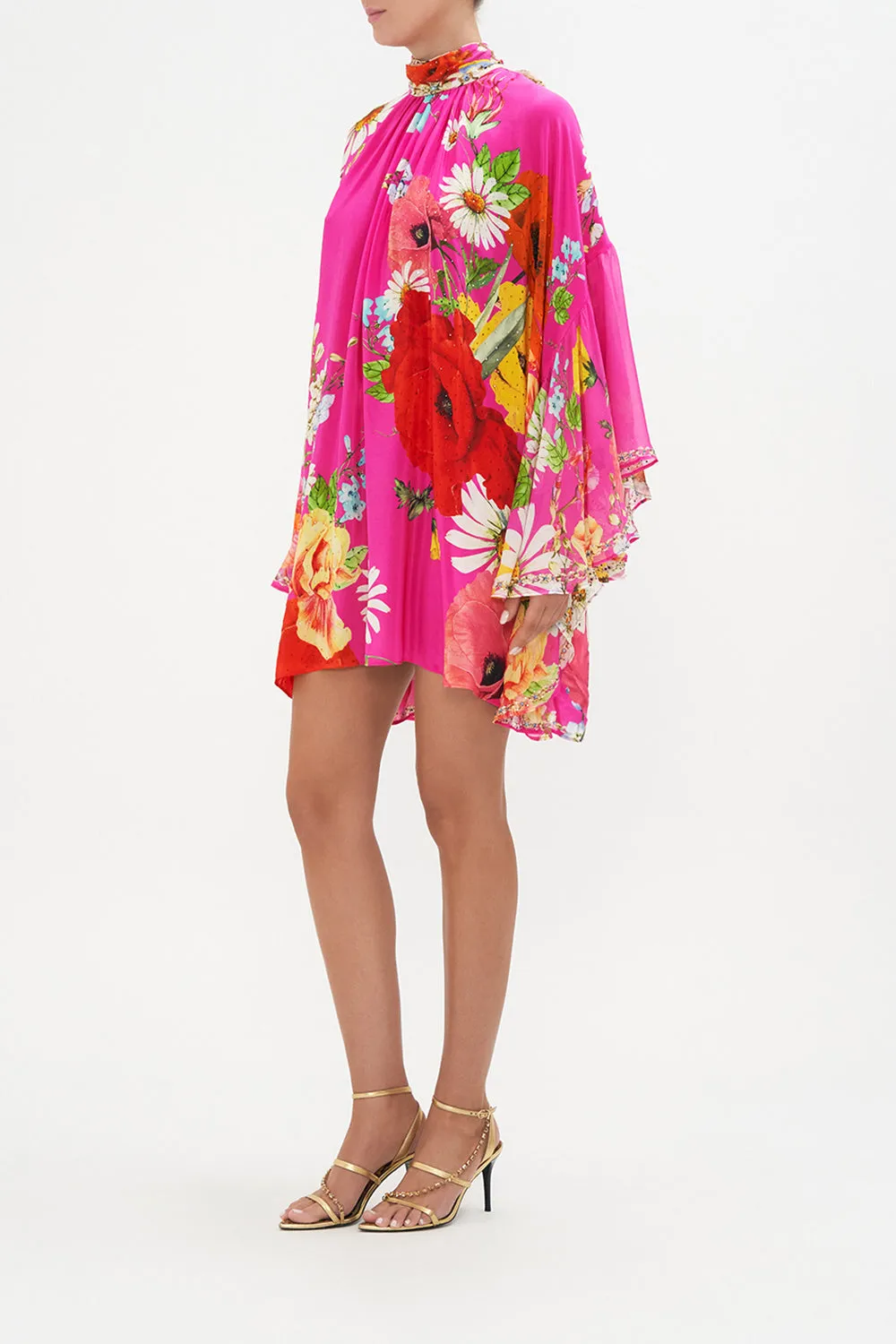 HIGH NECK RUFFLE SWING DRESS RAINBOW BODY sold by Camilla product image thumbnail 4