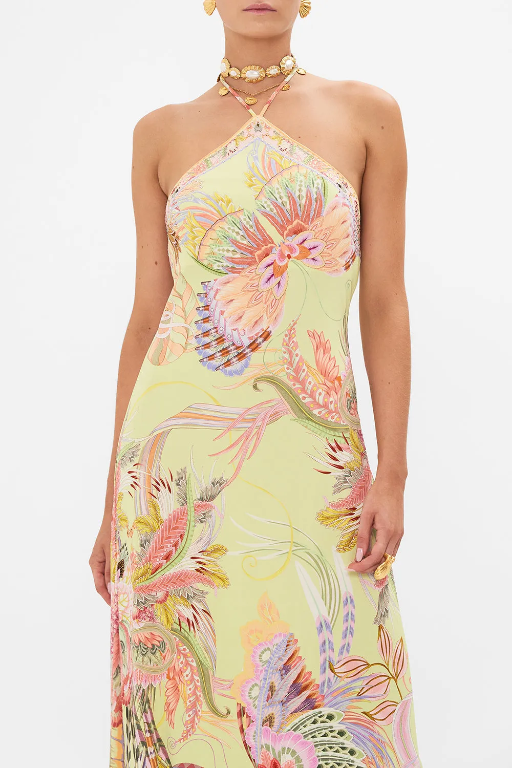 LONG JERSEY HALTER DRESS COSMIC TUSCAN sold by Camilla product image thumbnail 5