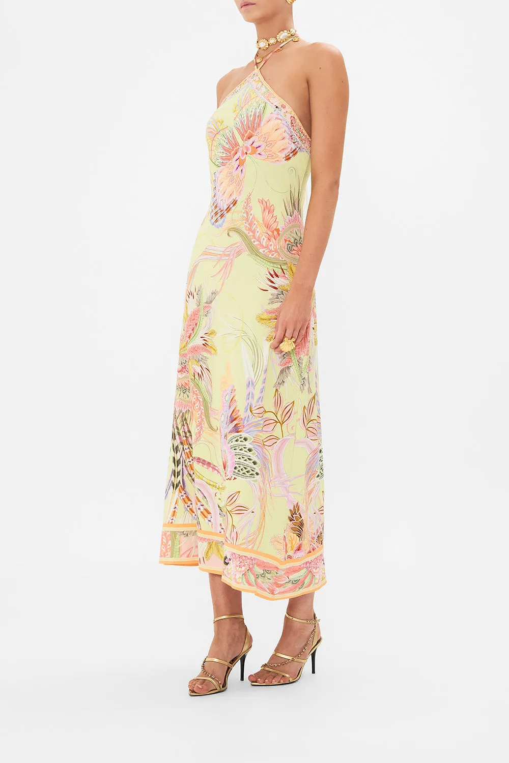 LONG JERSEY HALTER DRESS COSMIC TUSCAN sold by Camilla product image thumbnail 4