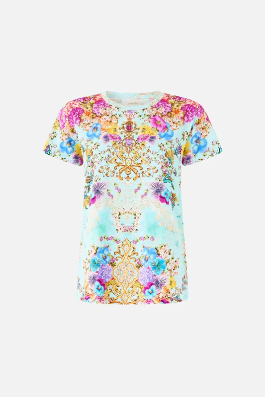 SLIM FIT ROUND NECK T-SHIRT BAZAAR BLOOMS sold by Camilla