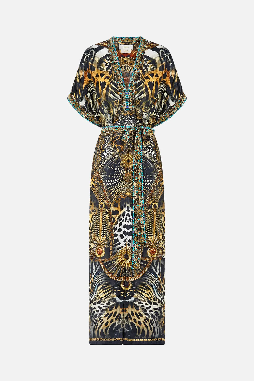 SHORT SLEEVE KAFTAN WITH TIE WAIST FELINE FOLKLORE sold by Camilla product image thumbnail 3