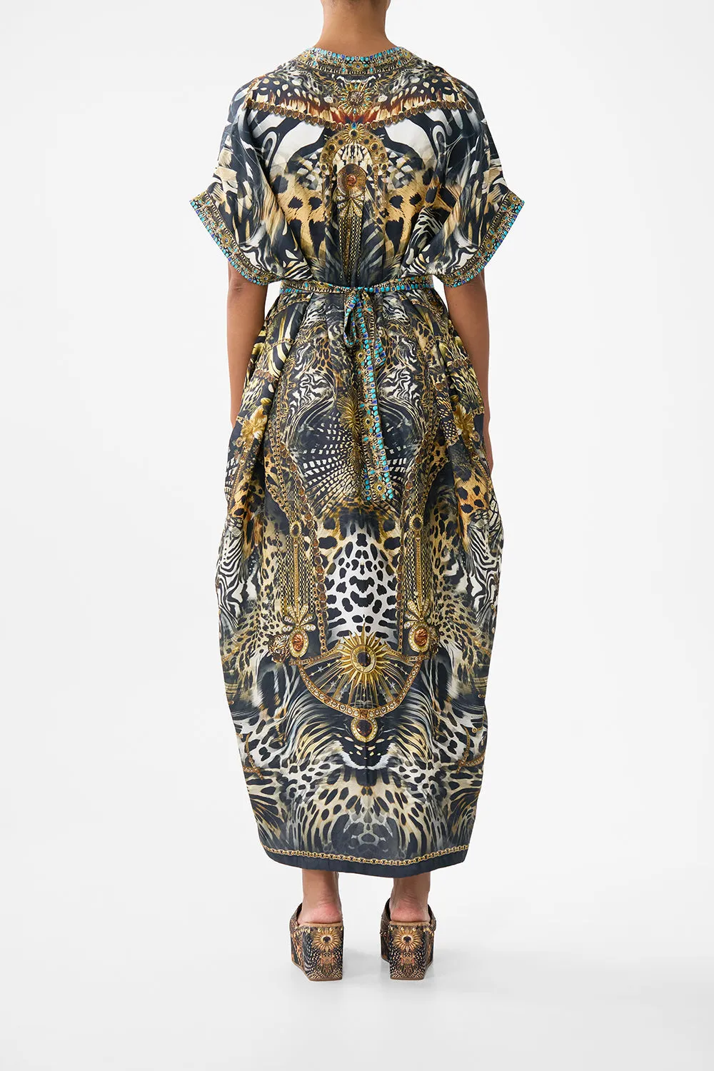 SHORT SLEEVE KAFTAN WITH TIE WAIST FELINE FOLKLORE sold by Camilla product image thumbnail 2