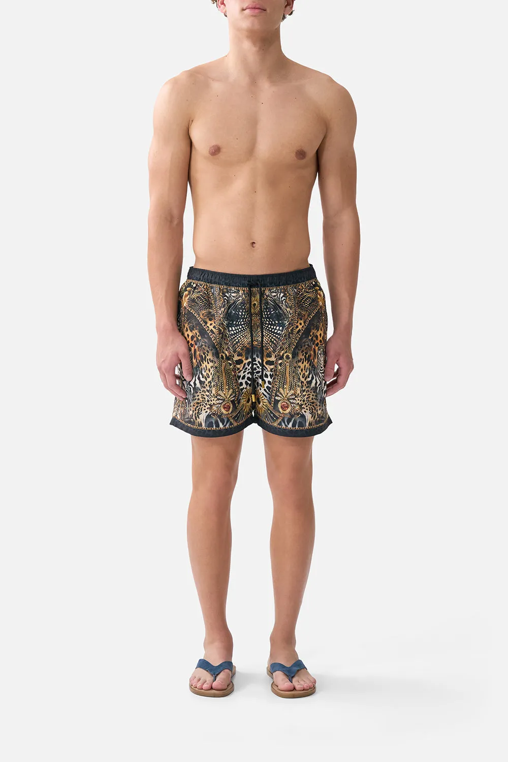 MID LENGTH BOARDSHORT WITH ELASTIC WAIST FELINE FOLKLORE sold by Camilla