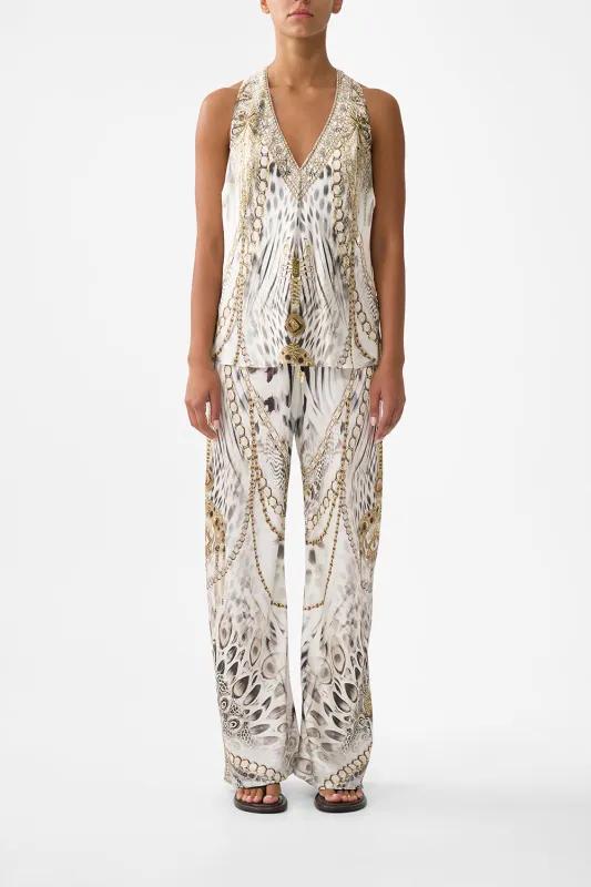 V-NECK TOP WITH KNOT BACK LADY LIONHEART sold by Camilla