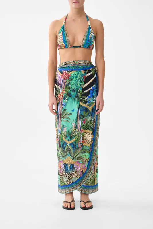 DRAPED WRAP MAXI SARONG WITH TIE WAIST ANIMAL ALCHEMY sold by Camilla