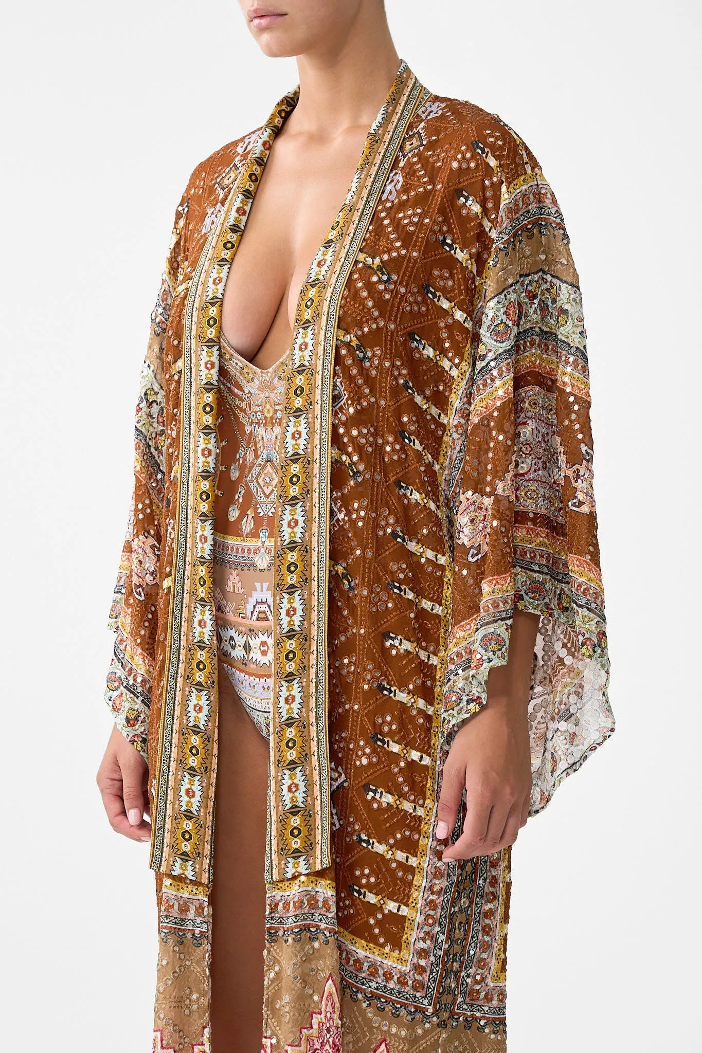 KIMONO LAYER WITH COLLAR FABRIC OF TIME sold by Camilla product image thumbnail 5