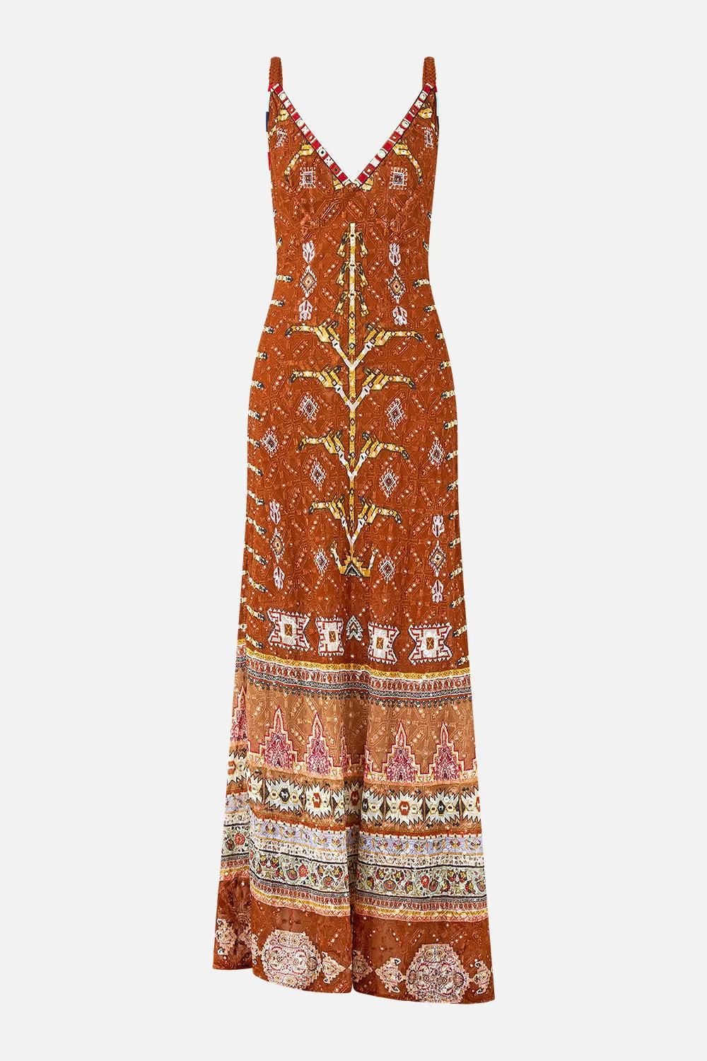 V-NECK FULL LENGTH BIAS SLIP DRESS FABRIC OF TIME sold by Camilla