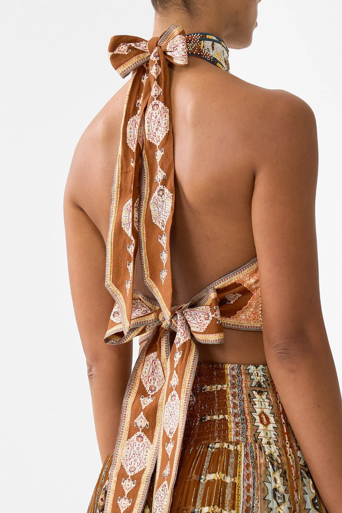 HALTER TIE BACK TOP FABRIC OF TIME sold by Camilla product image thumbnail 5