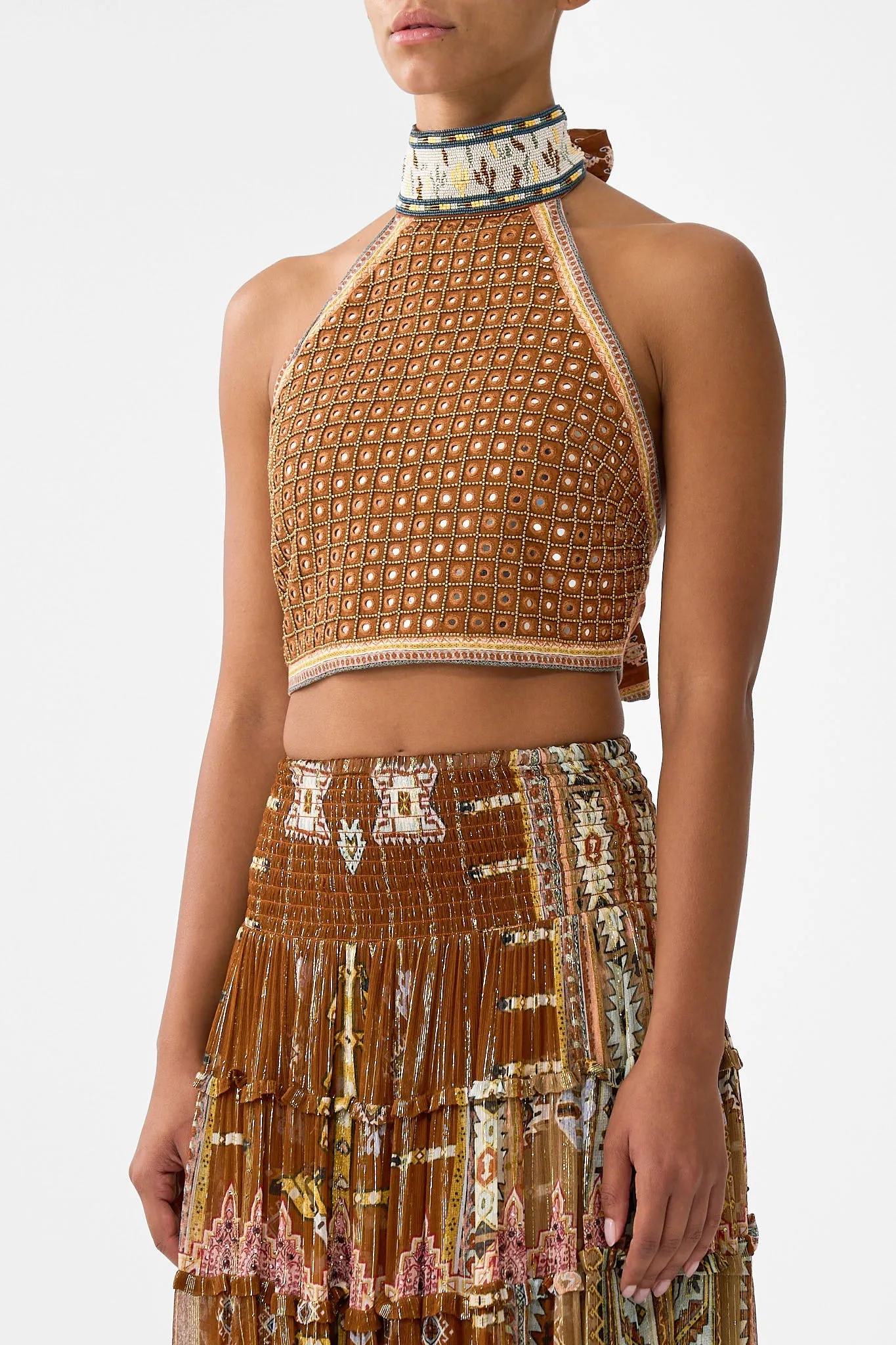 HALTER TIE BACK TOP FABRIC OF TIME sold by Camilla product image thumbnail 4