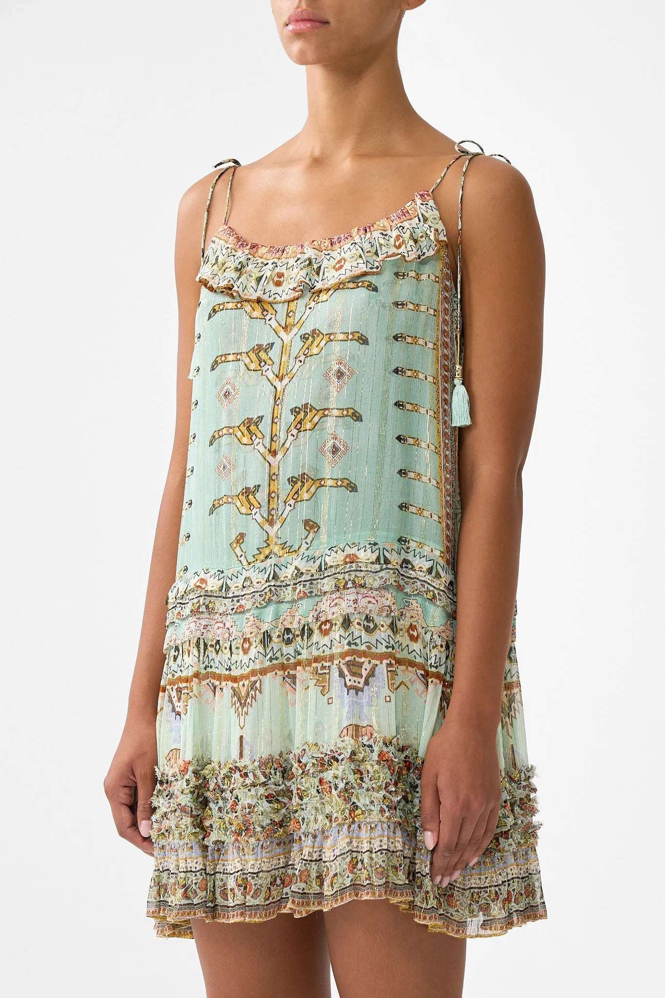 GATHERED MINI TIERED DRESS WITH FRILL DETAIL LEGEND HAS IT sold by Camilla product image thumbnail 5