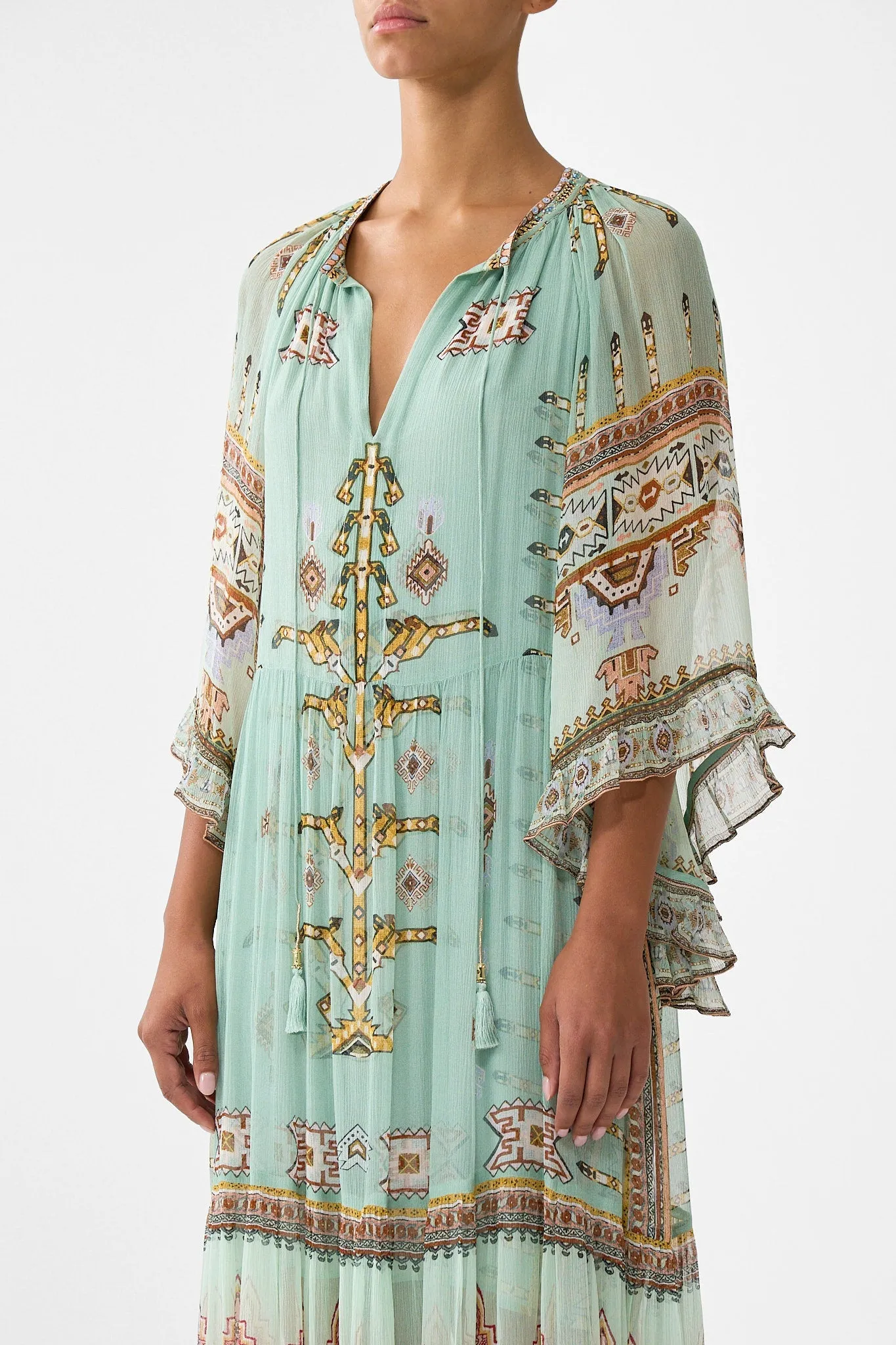 WIDE SLEEVE GATHERED DRESS LEGEND HAS IT sold by Camilla product image thumbnail 5