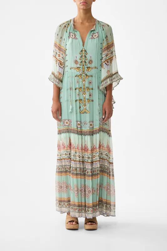 WIDE SLEEVE GATHERED DRESS LEGEND HAS IT sold by Camilla