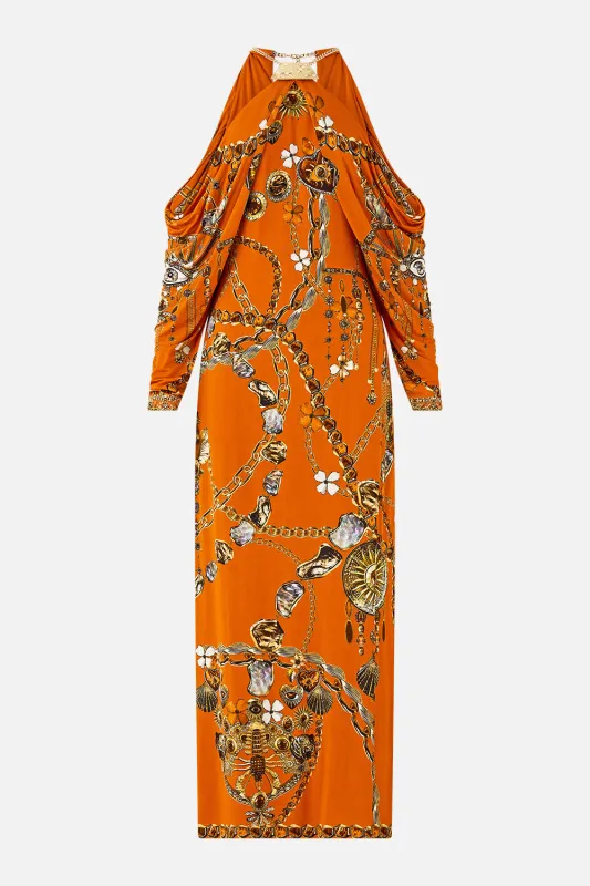 DRAPED SLEEVE DRESS WITH HARDWARE TALISMANS OF TURKIYE sold by Camilla