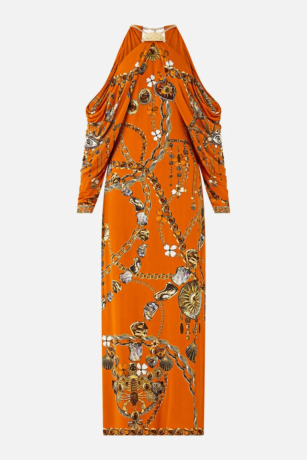 DRAPED SLEEVE DRESS WITH HARDWARE TALISMANS OF TURKIYE sold by Camilla