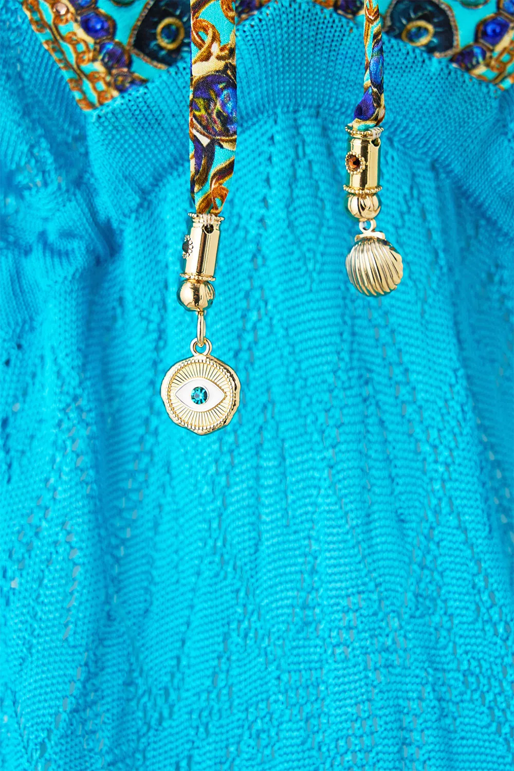 KNIT KAFTAN WITH SILK NECKLINE TOTEMS AND TREASURES sold by Camilla product image thumbnail 3