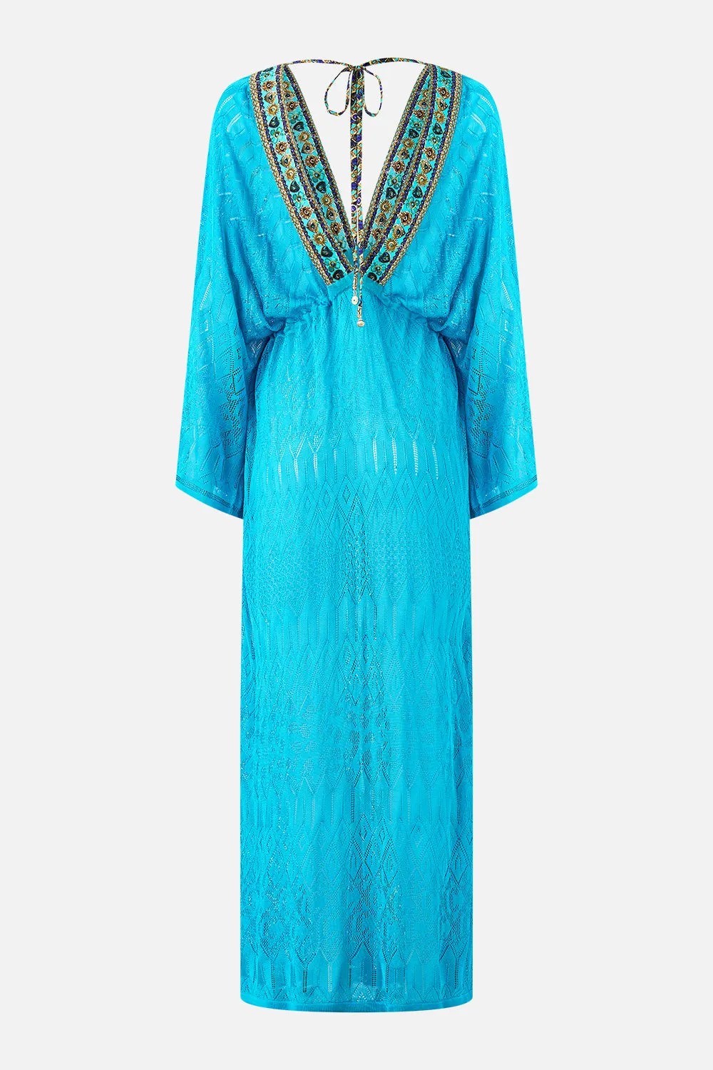 KNIT KAFTAN WITH SILK NECKLINE TOTEMS AND TREASURES sold by Camilla product image thumbnail 2