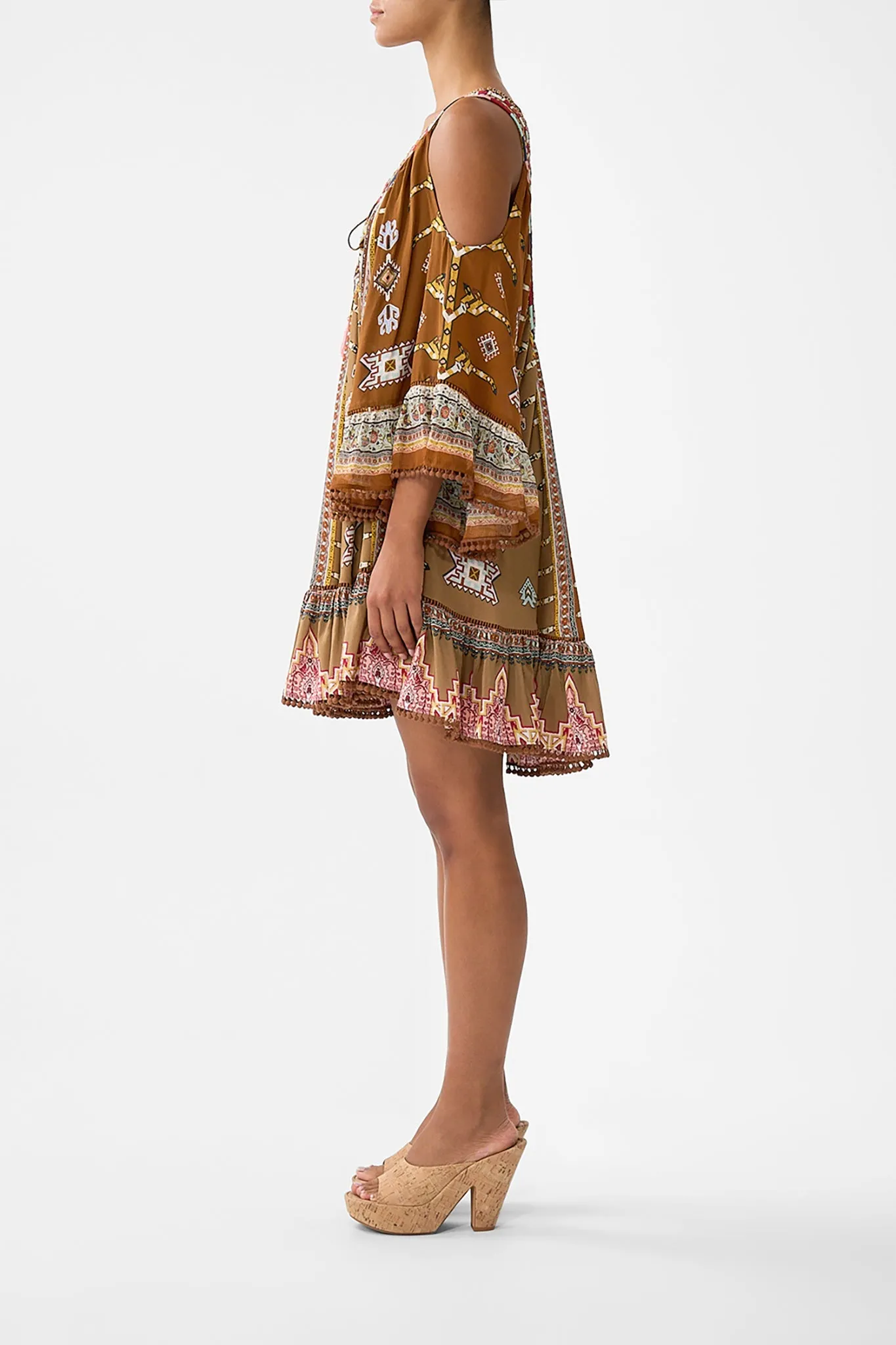 DROP SHOULDER RUFFLE DRESS FABRIC OF TIME sold by Camilla product image thumbnail 4