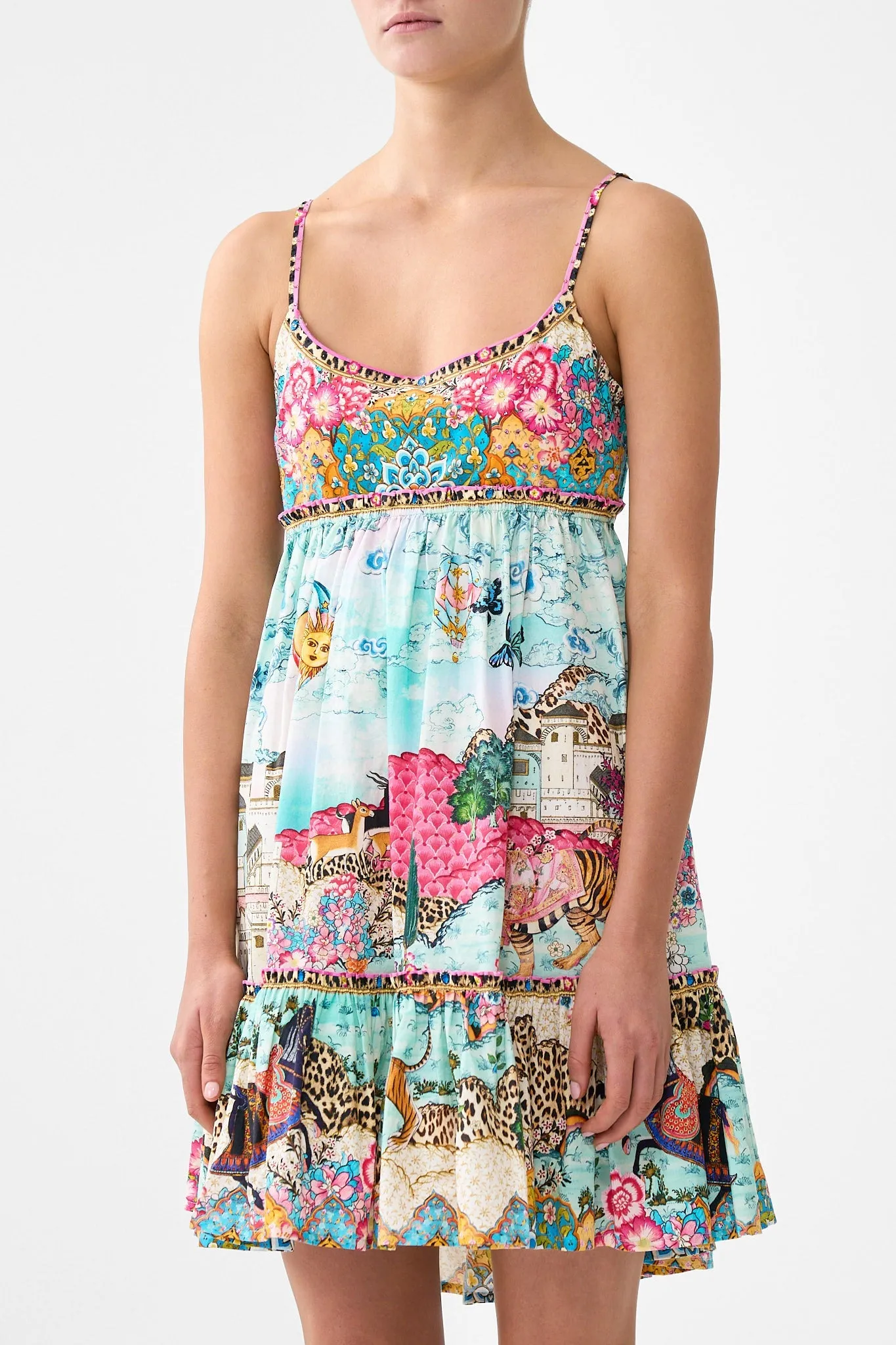 SHORT DRESS WITH JERSEY BODICE MINIATURE MOMENTS sold by Camilla product image thumbnail 5