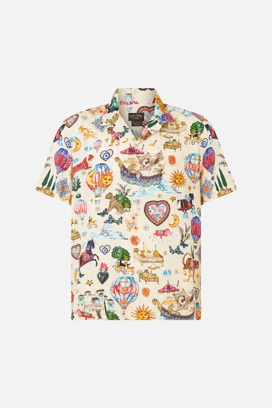 SHORT SLEEVE CAMP COLLARED SHIRT KAPADOKYA KITSCH sold by Camilla
