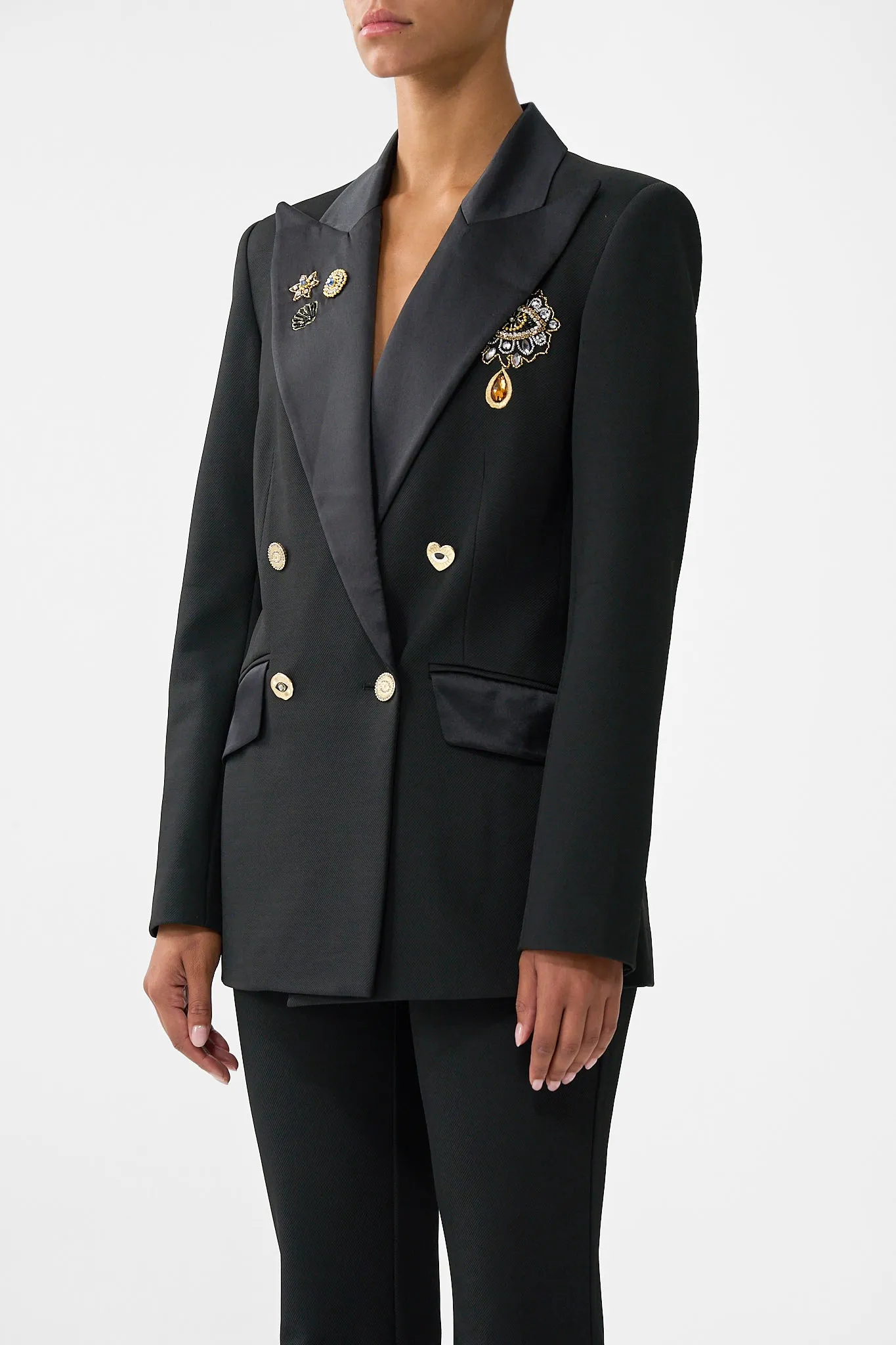 DOUBLE BREASTED SUIT JACKET AMULETS AND ALCHEMY sold by Camilla product image thumbnail 4