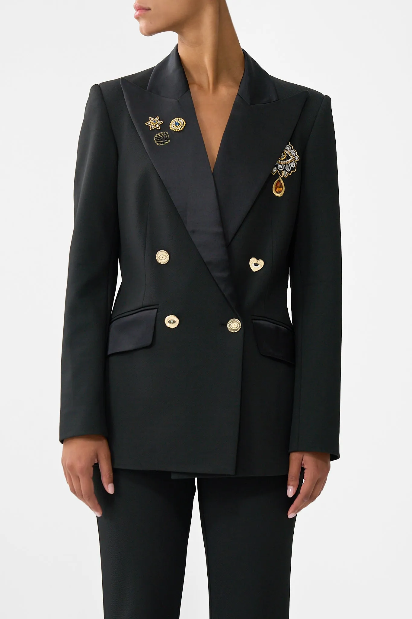 DOUBLE BREASTED SUIT JACKET AMULETS AND ALCHEMY sold by Camilla product image thumbnail 5