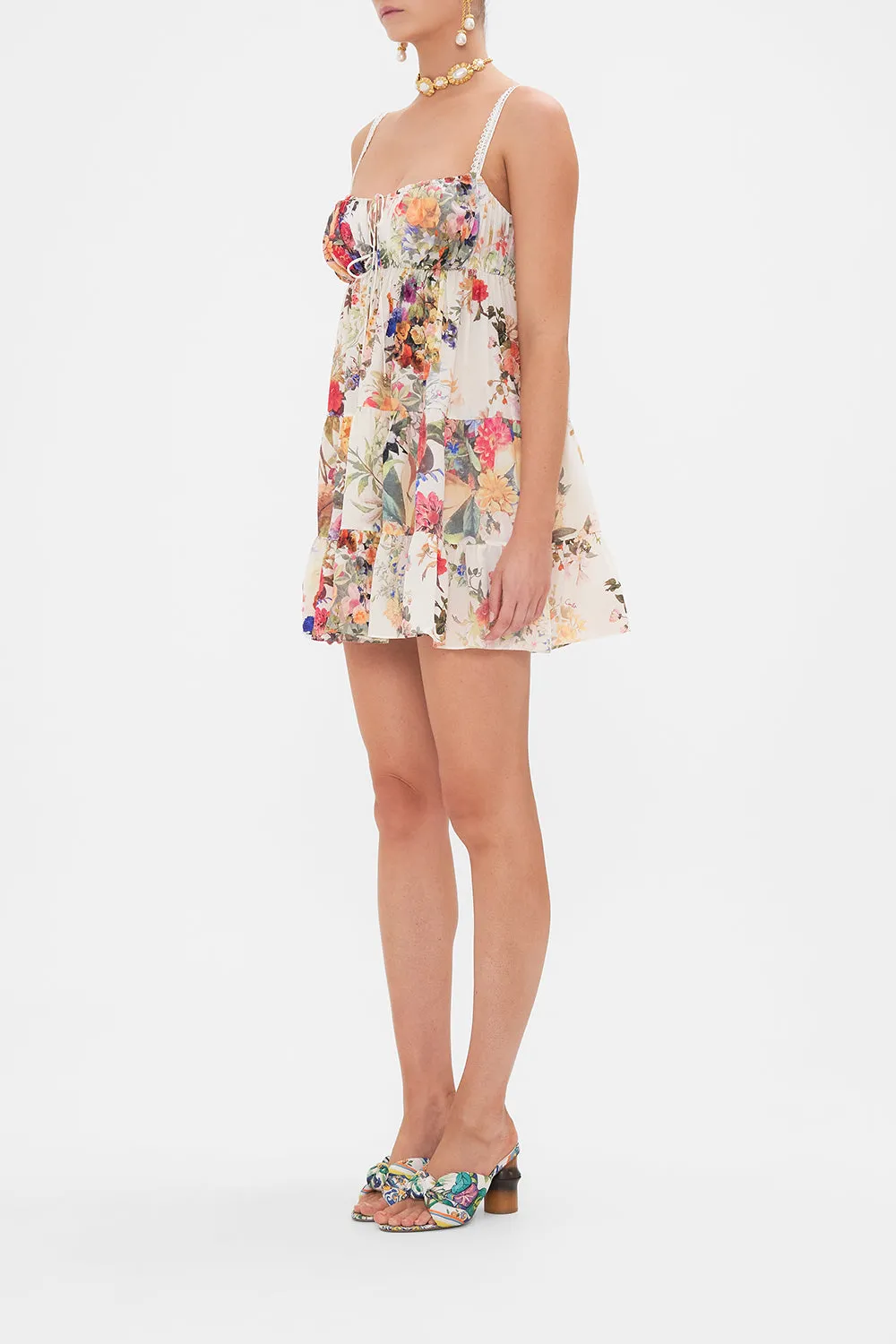 GATHERED BUST TIERED MINI DRESS FRIENDS WITH FRESCOS sold by Camilla product image thumbnail 4