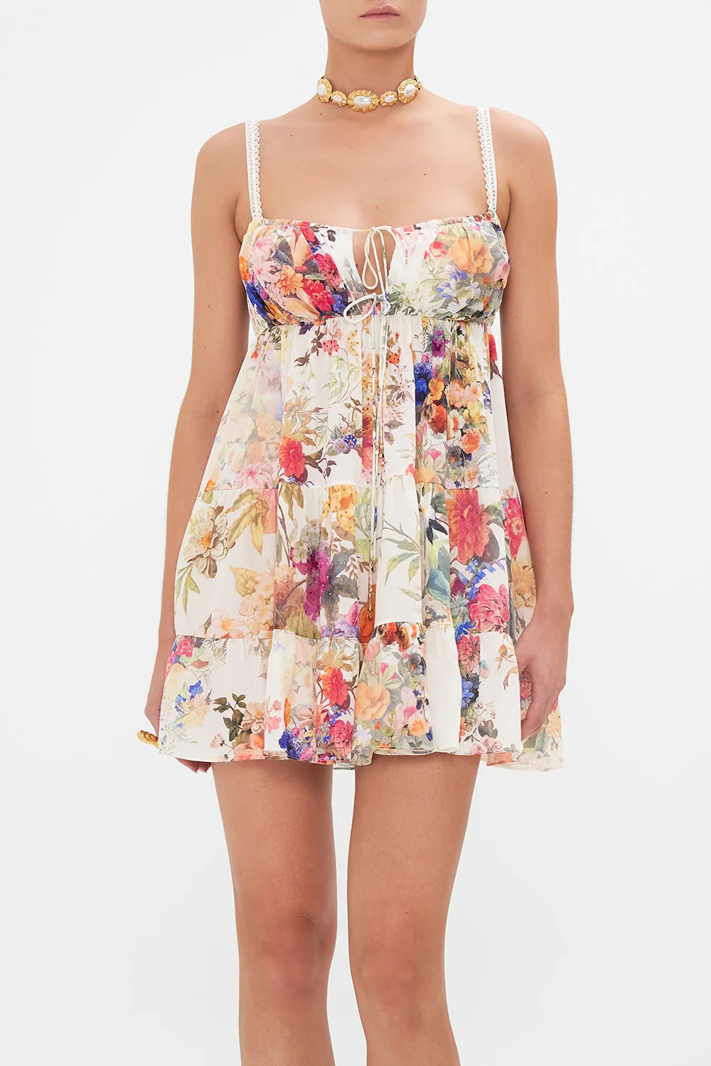 GATHERED BUST TIERED MINI DRESS FRIENDS WITH FRESCOS sold by Camilla product image thumbnail 5