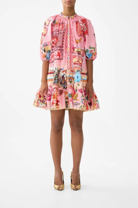 PUFF SLEEVE SHIRT DRESS COLLAGE KINGDOM sold by Camilla