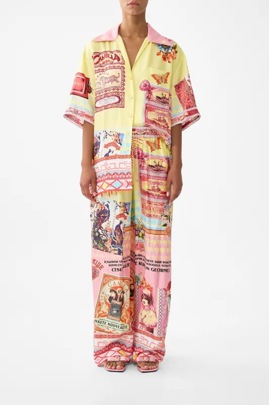 OVERSIZED SHIRT WITH POCKET COLLAGE KINGDOM made by Camilla
