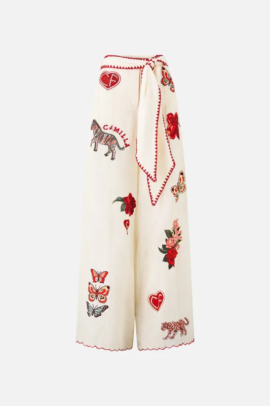 SCARF BELT WIDE LEG PANT HIGH CLASS HOOKAH sold by Camilla